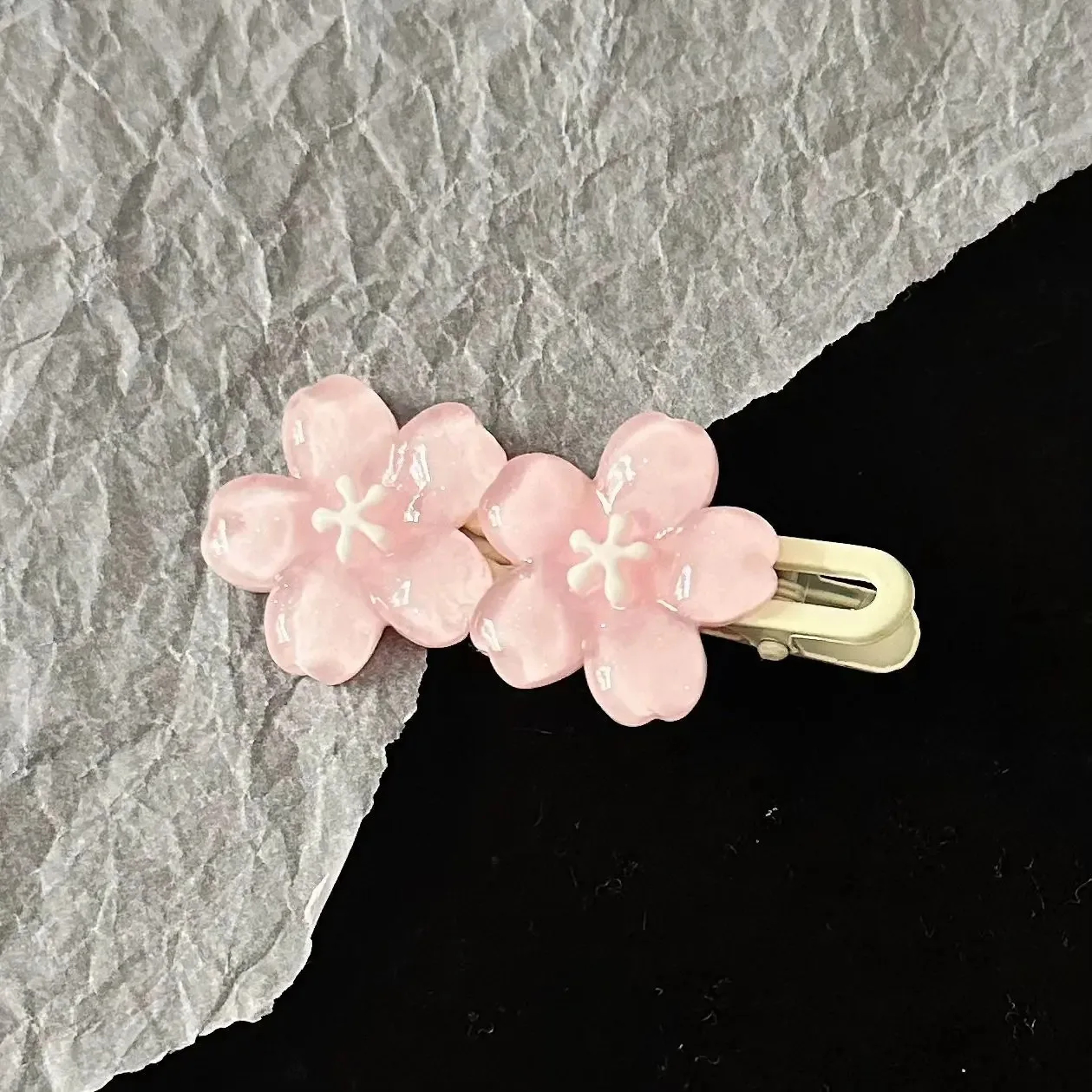 Cherry Blossom Hair Clips For Girls Kawaii Flower Hair Barrettes For Side Bangs  Everyday Styling 5