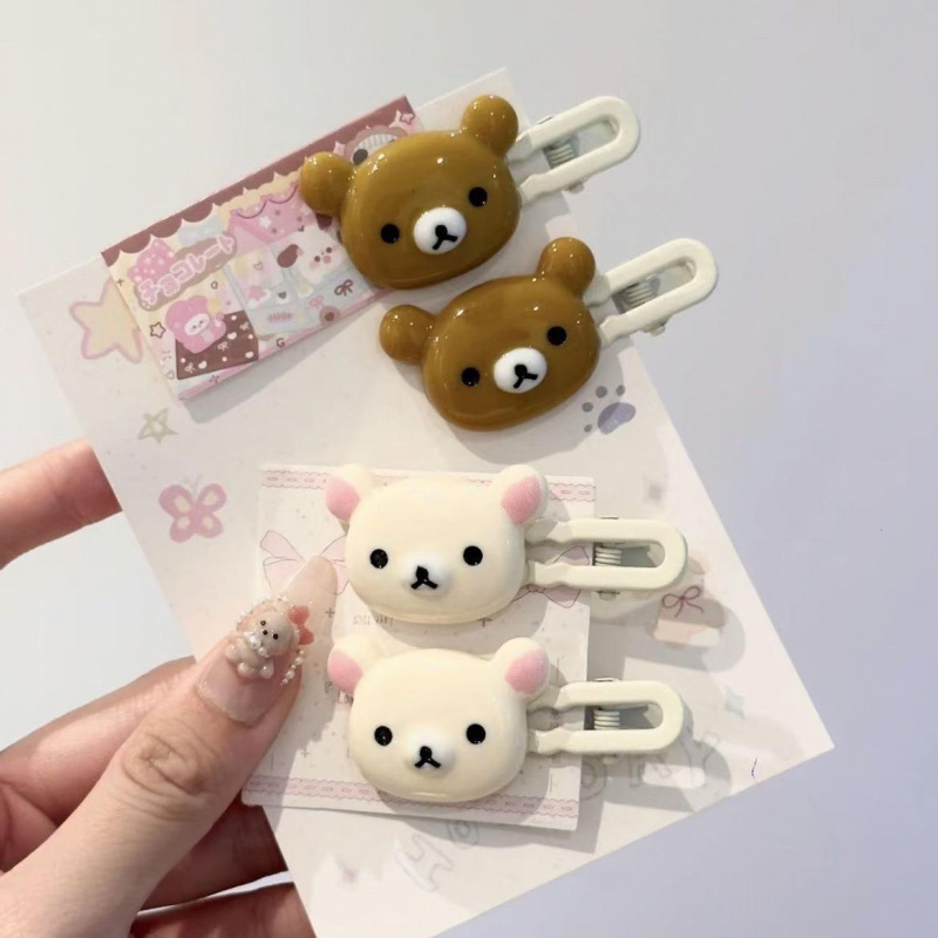Cute Bear Hair Clips Set for Girls & Women | Kawaii Hair Accessories for Everyday Styling – view 5