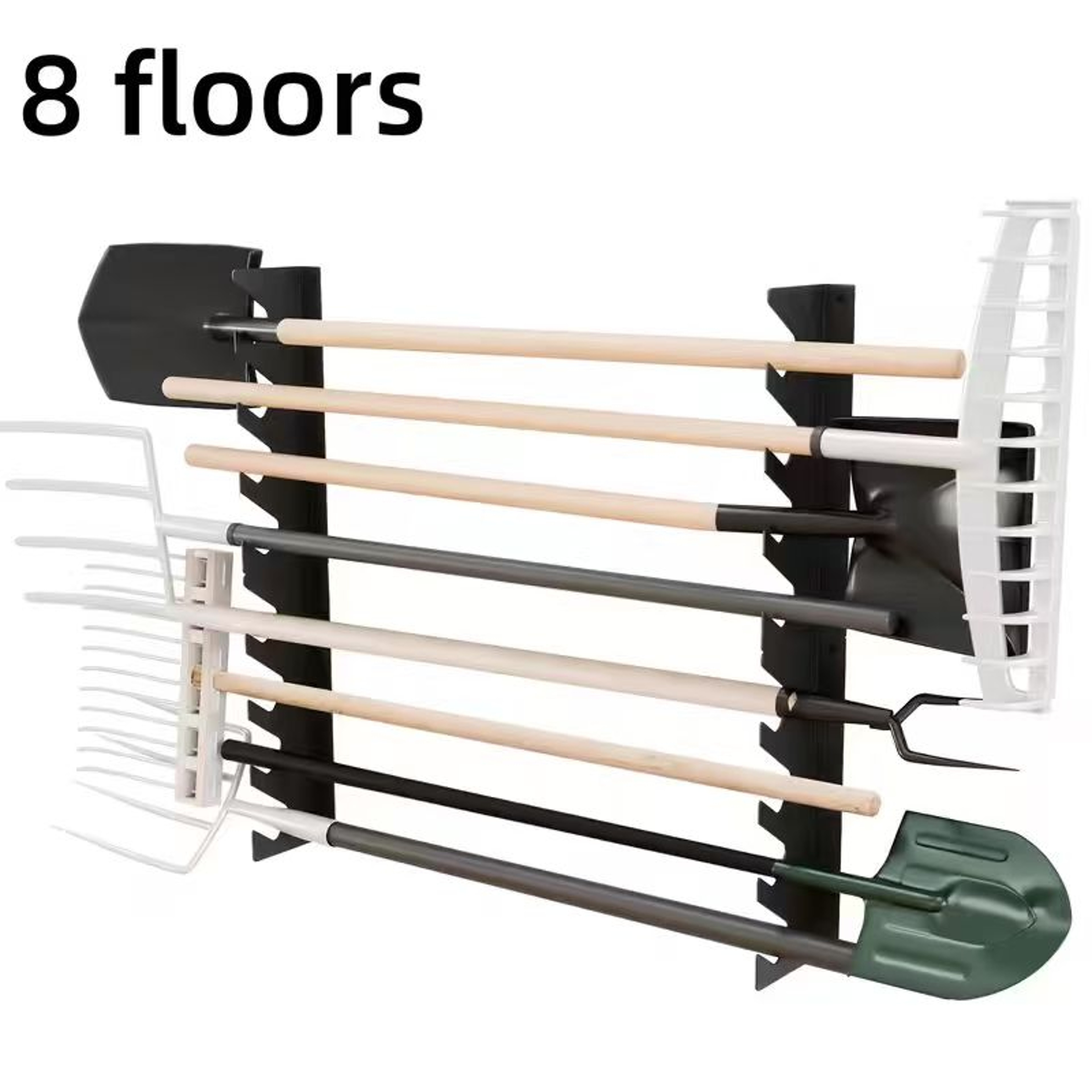 Heavy Duty Garage Tool Rack Wall Mounted Organizer For Shovels Rakes  Garden Tool Storage 0