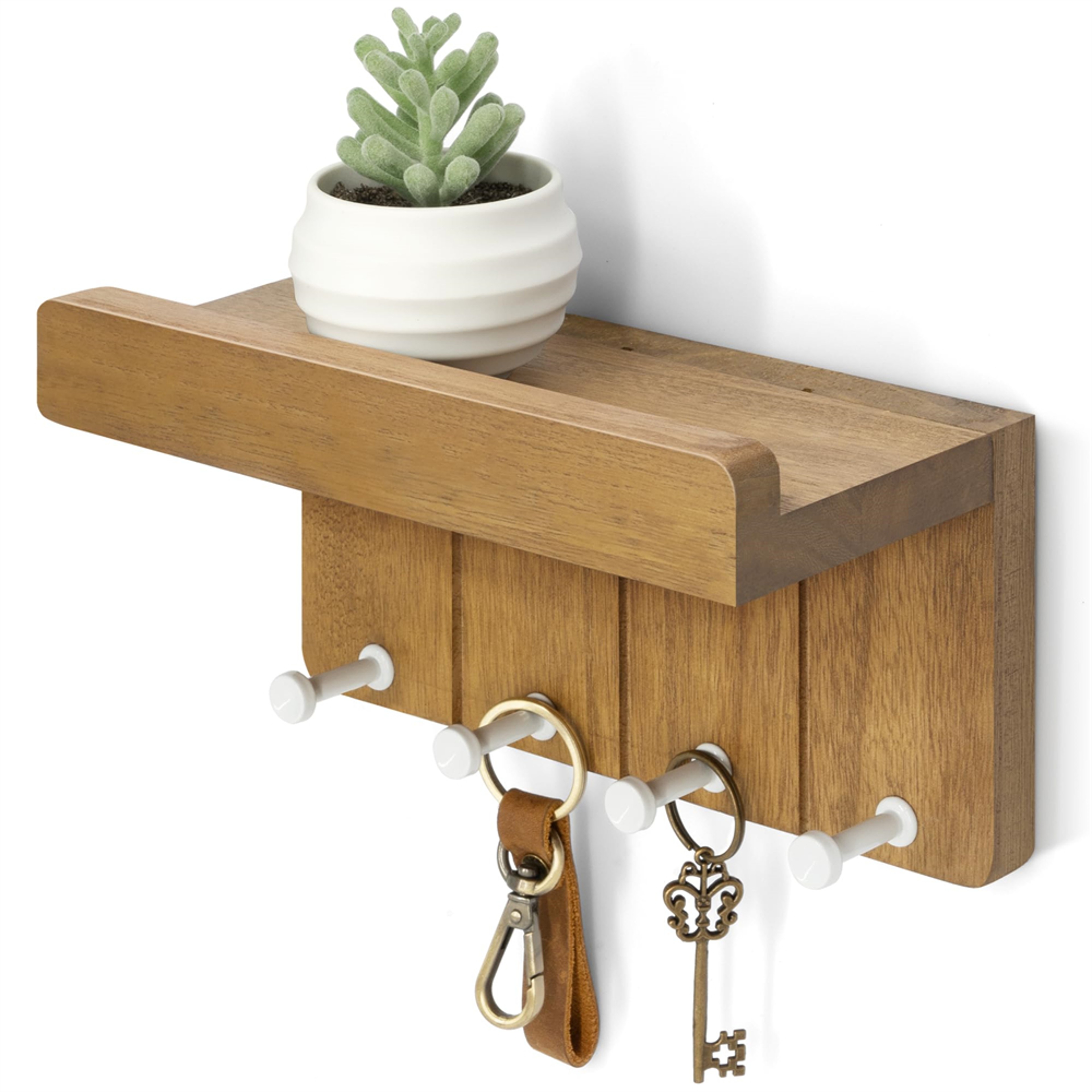 Rustic Key Holder For Wall With Shelf And Mail Organizer For Entryway Decor 5