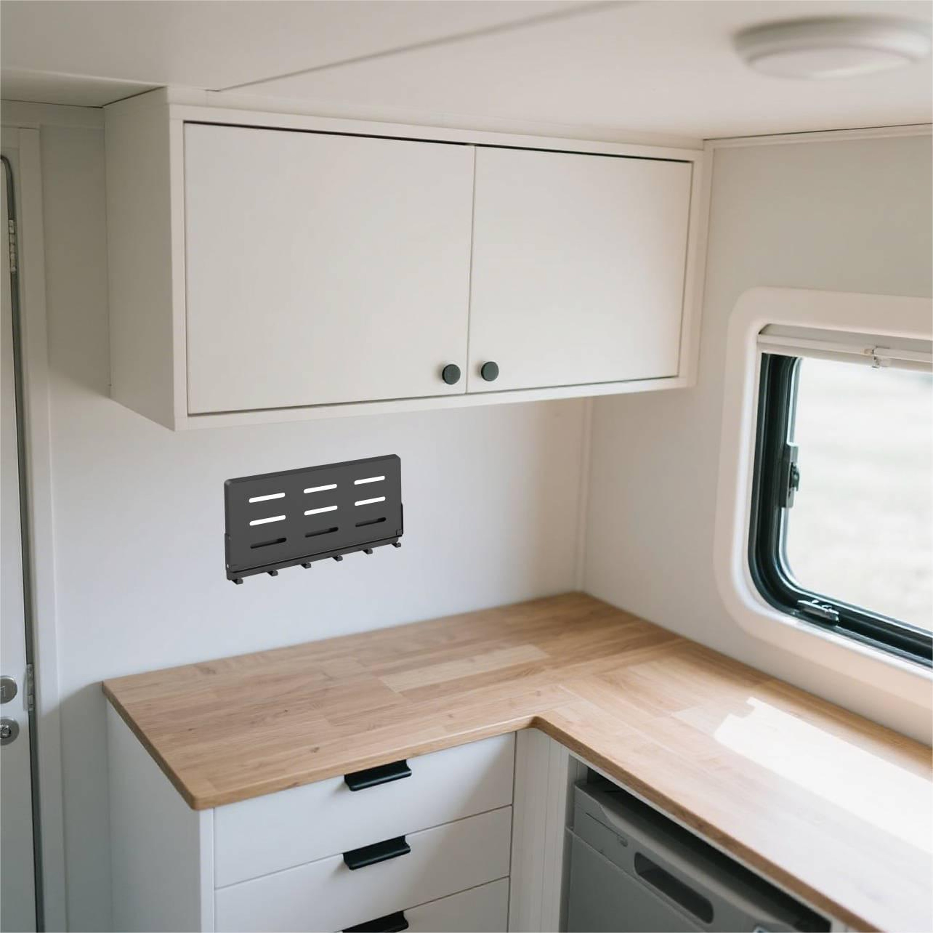 Foldable Wall Shelf Metal Rack for RV, Bathroom & Camper Space Saving Wall Mounted Shelf – view 4