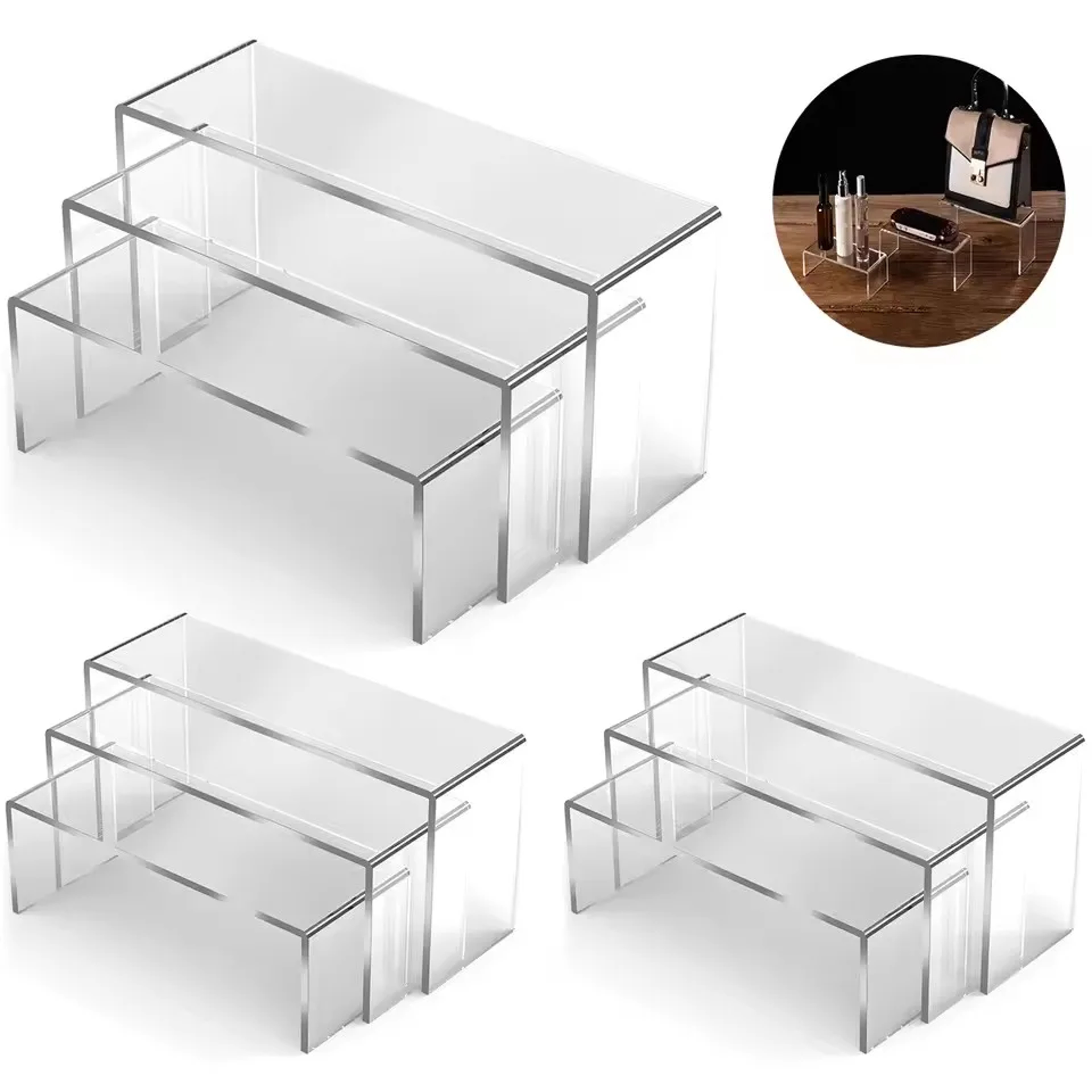 Clear Acrylic Display Stand U Shaped Display Shelf For Jewelry Cupcakes Cosmetics  Collectibles 1
