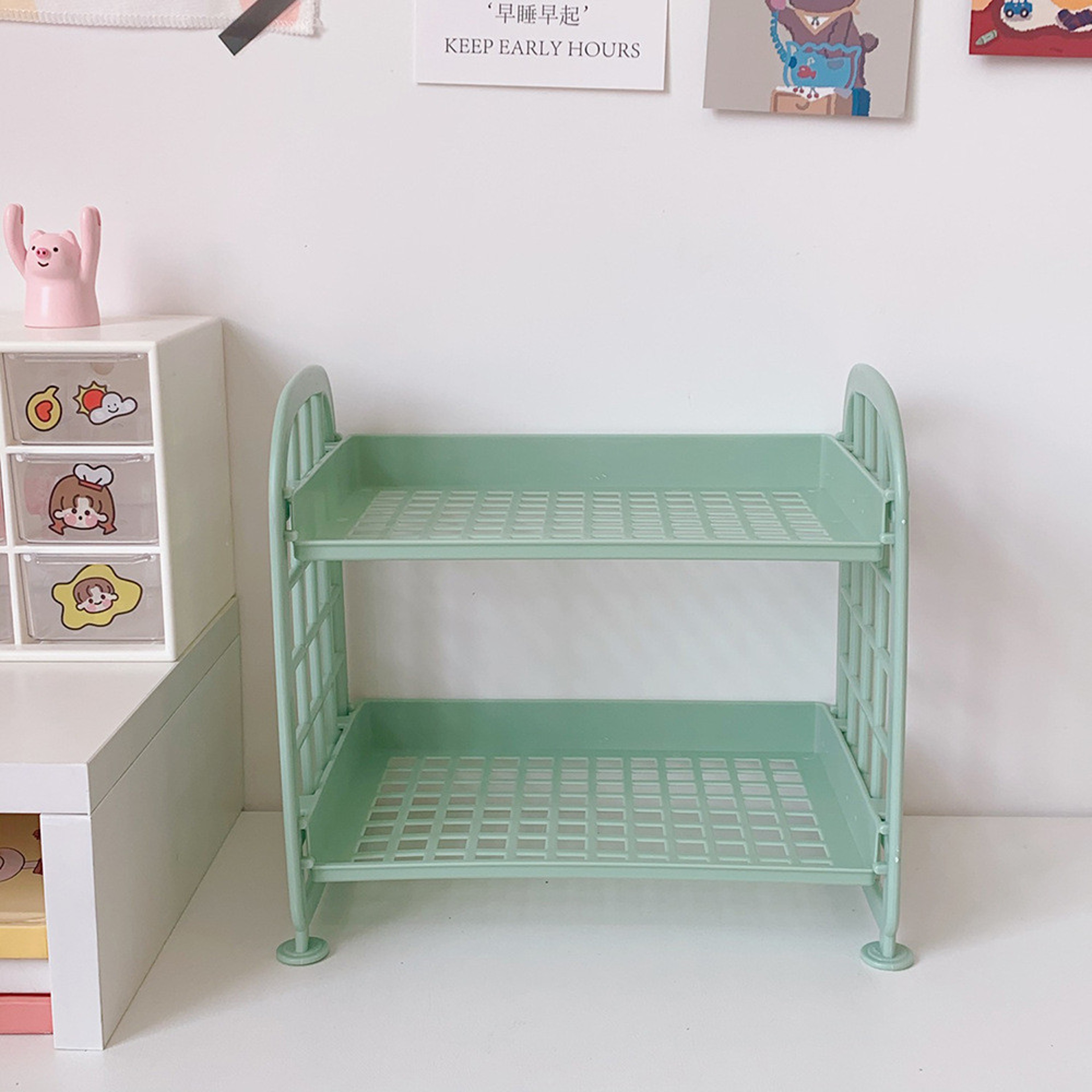 Desk Organizer & Desktop Storage Shelf for Office, Makeup & Dorm Essentials – view 9