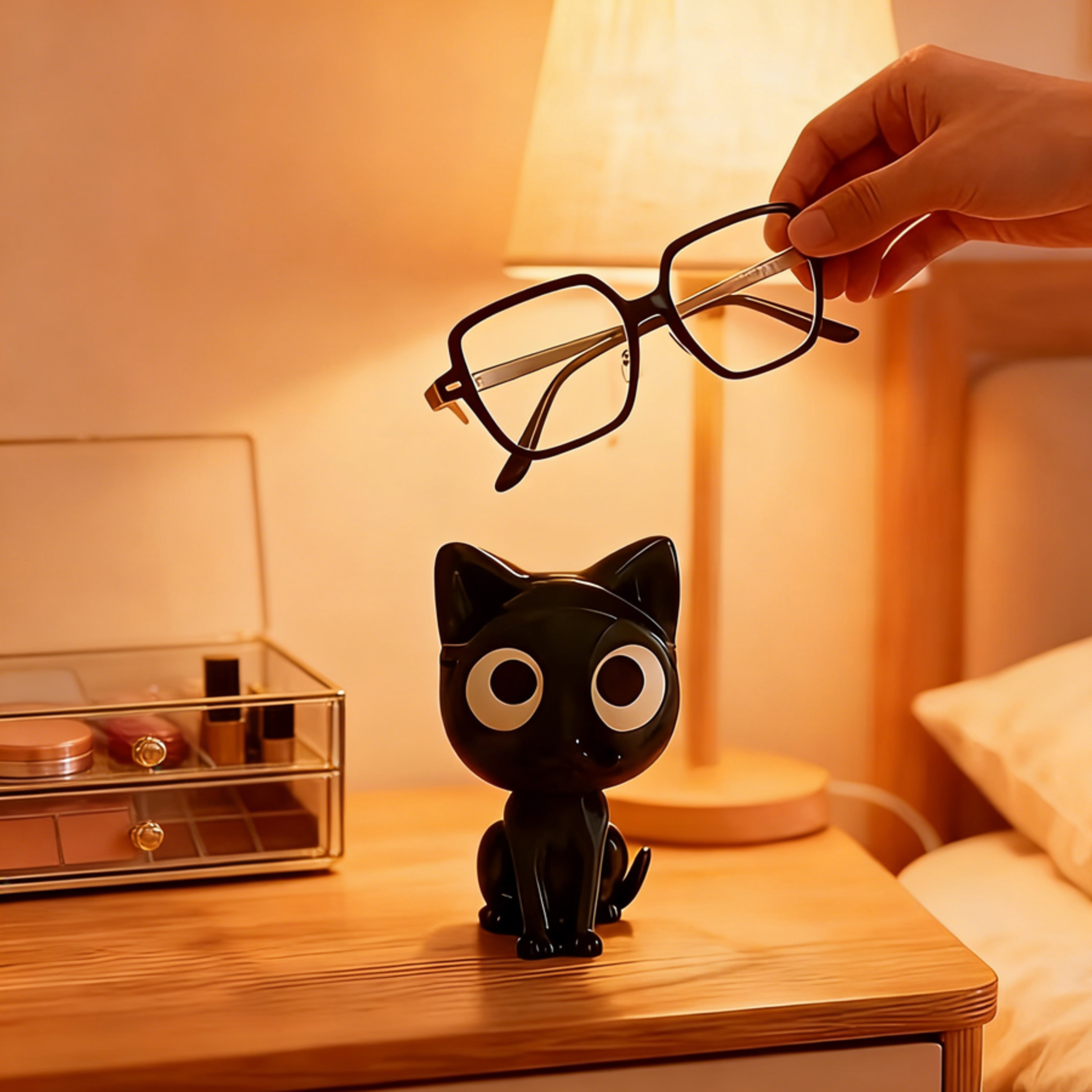 Printed Cat Eyeglass Holder Cute Glasses Stand And Cat Lover Gift 4
