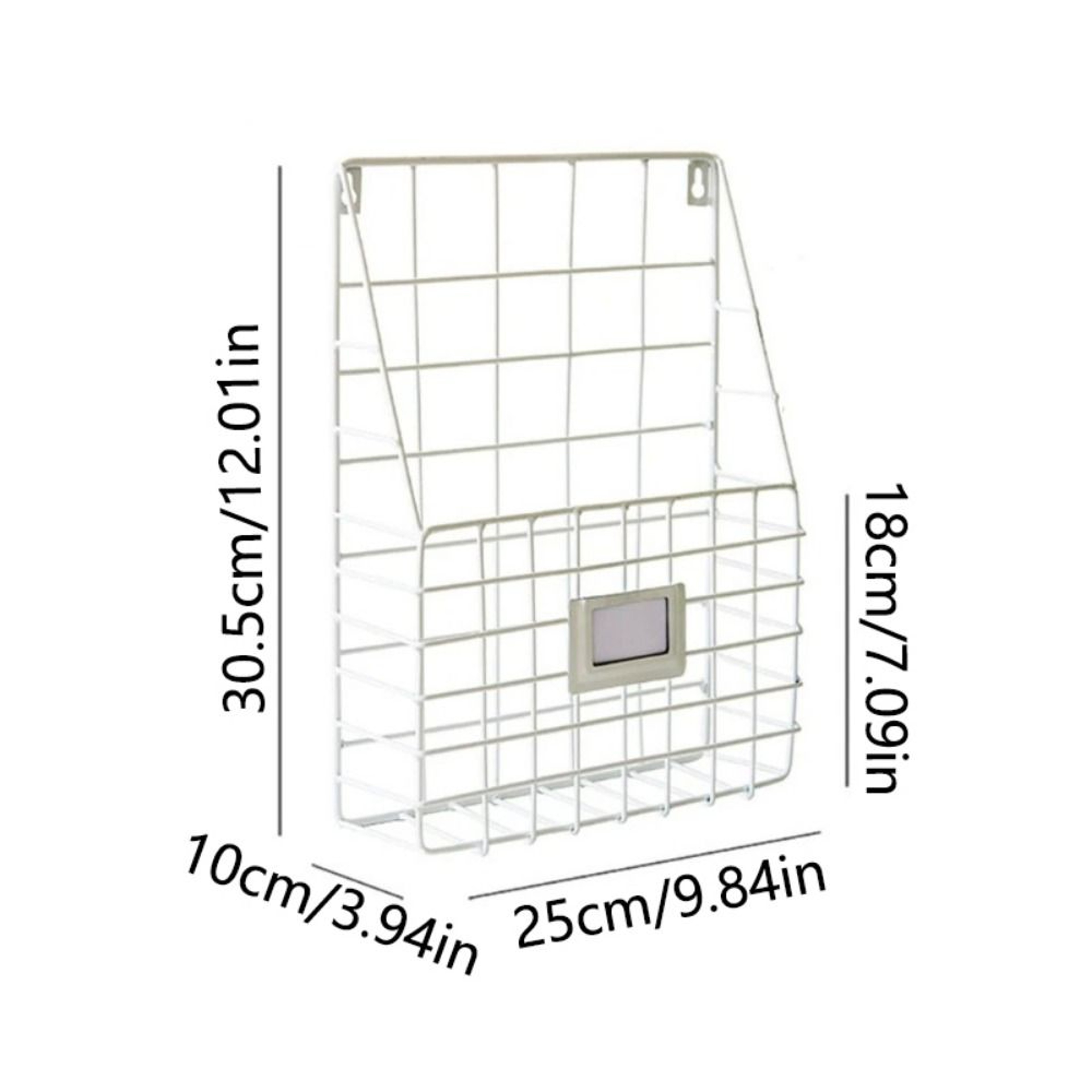 Space Saving Wall Mounted File Holder Metal Mesh Mail Organizer and Magazine Rack – view 6