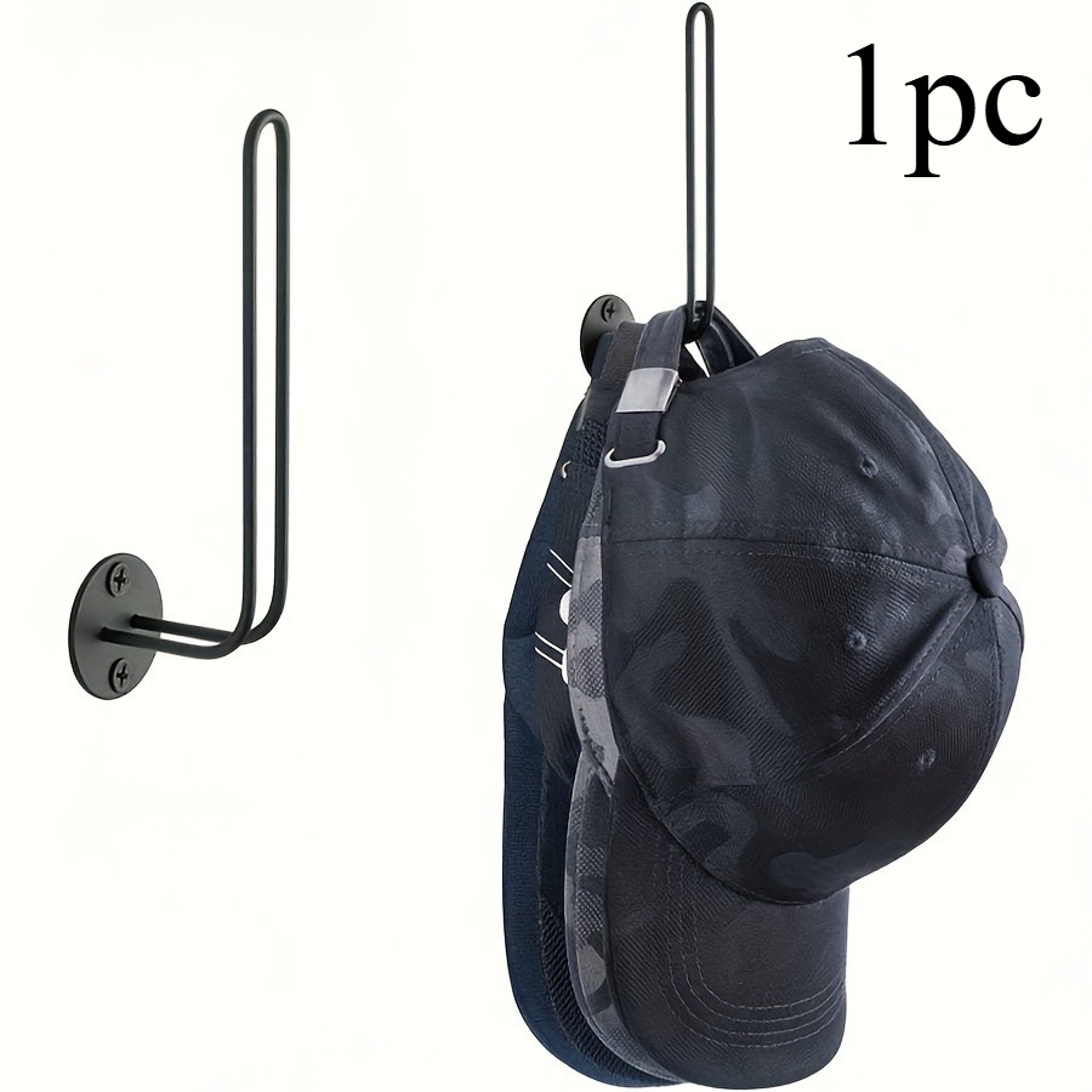 Metal Wall Mounted Hat Rack and Baseball Cap Organizer for Space Saving Storage – view 4