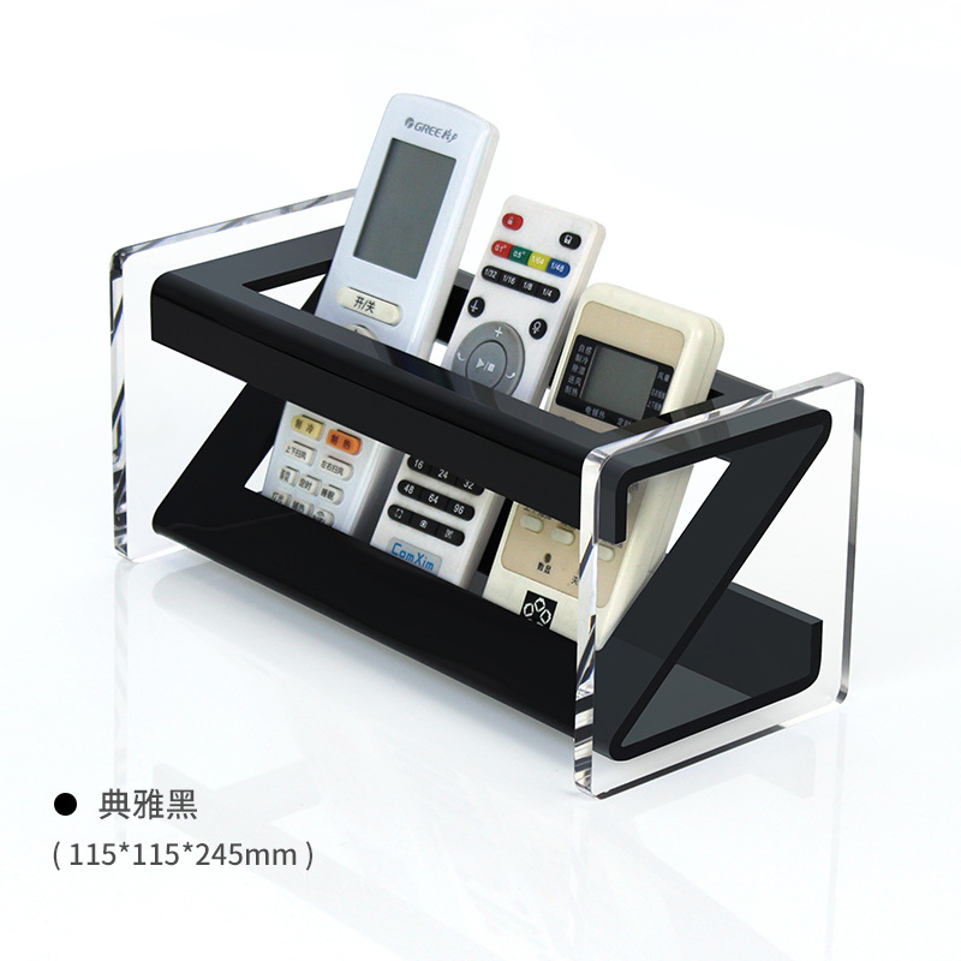 Modern Acrylic Remote Control Holder And Coffee Table Organizer For Remotes And Everyday Essentials 1