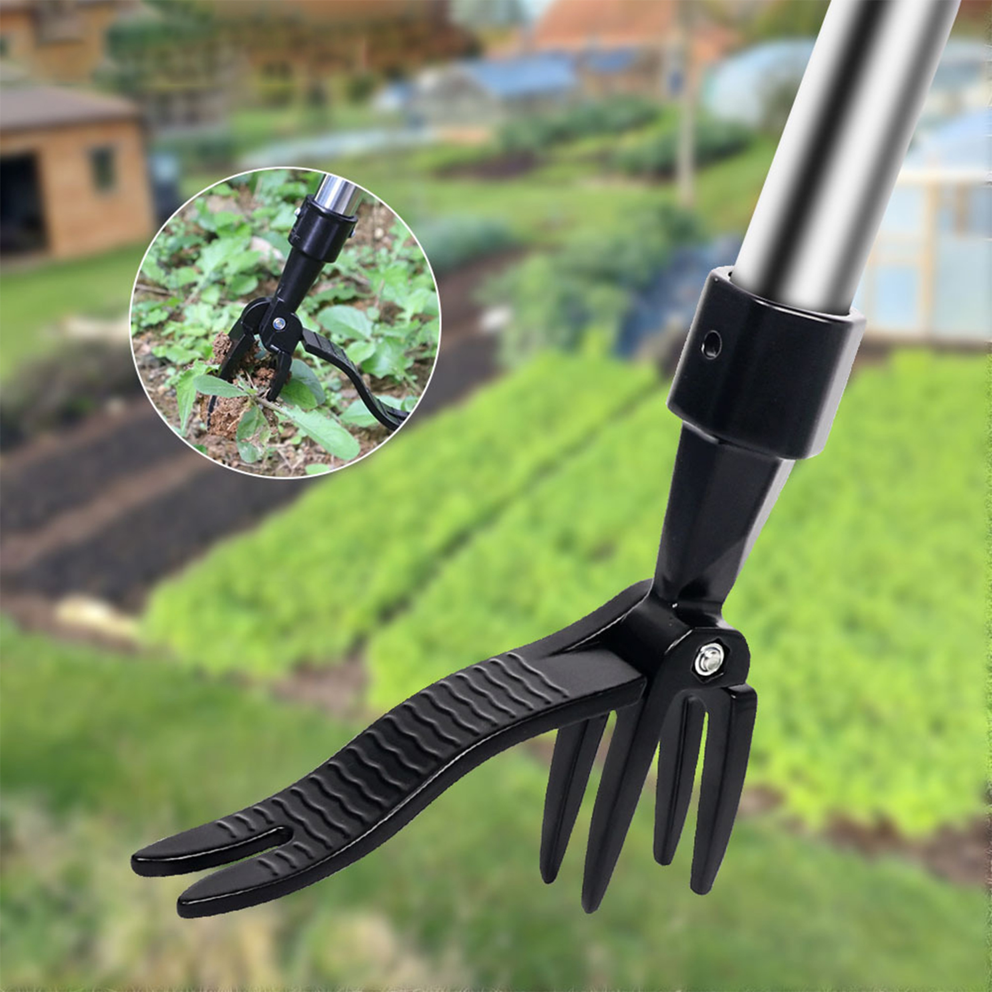 Standing Weed Puller Tool Manual Root Remover Garden Weeder Without Pole – view 4