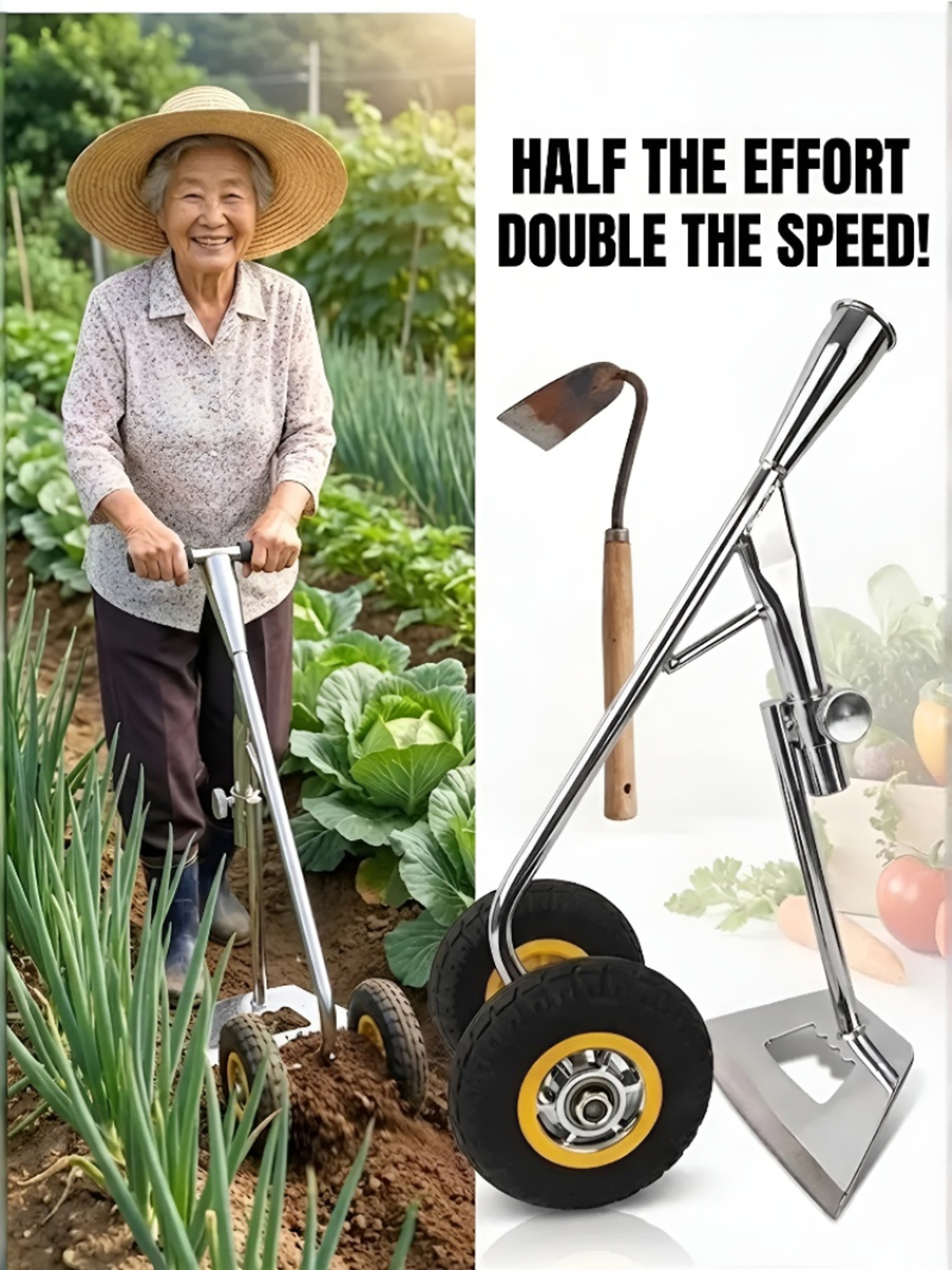 Garden Hoe Multi Purpose Farming Tool For Digging Weeding And Soil Loosening 2