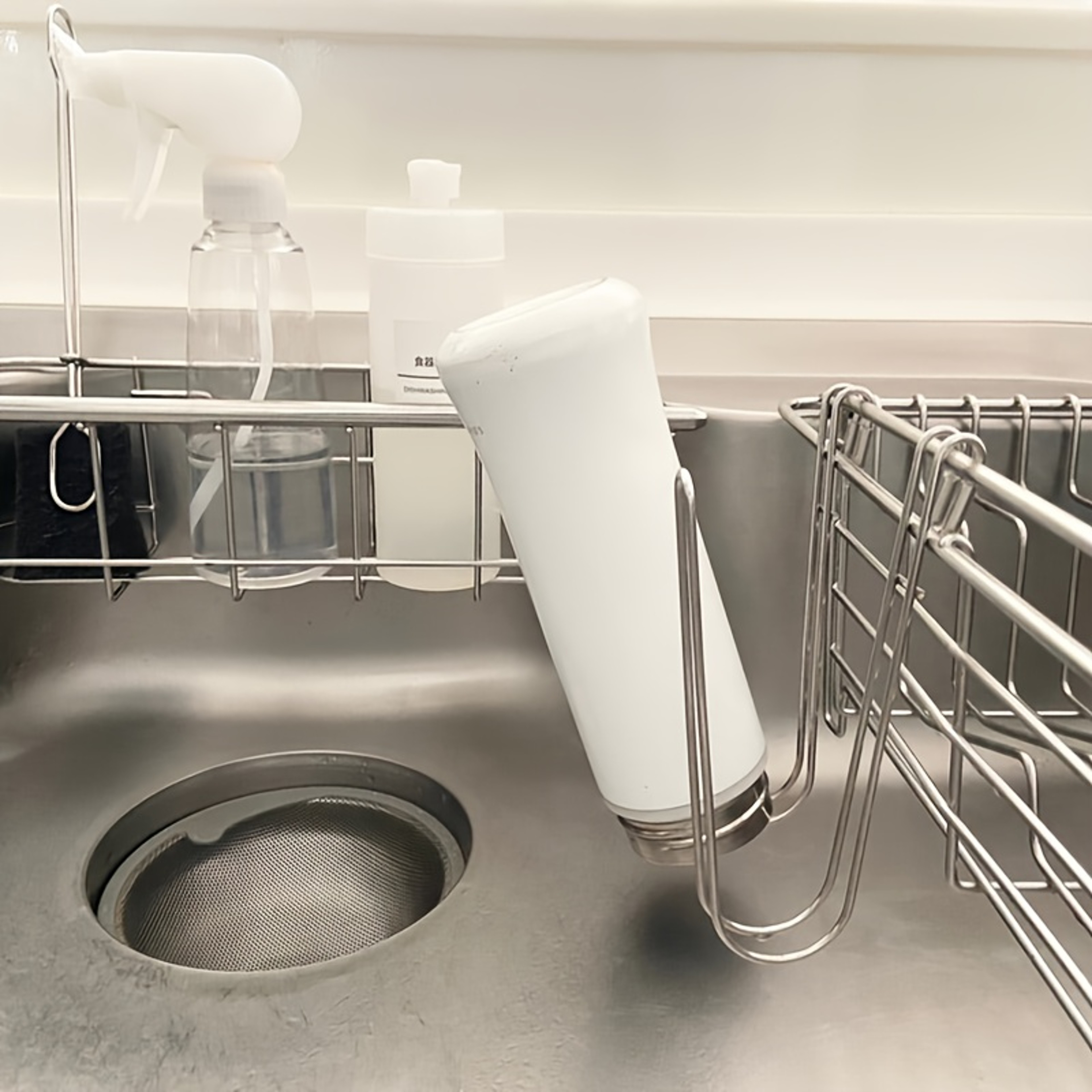Space Saving Cup Drying Rack and Water Bottle Organizer with Hanging Hooks – view 1