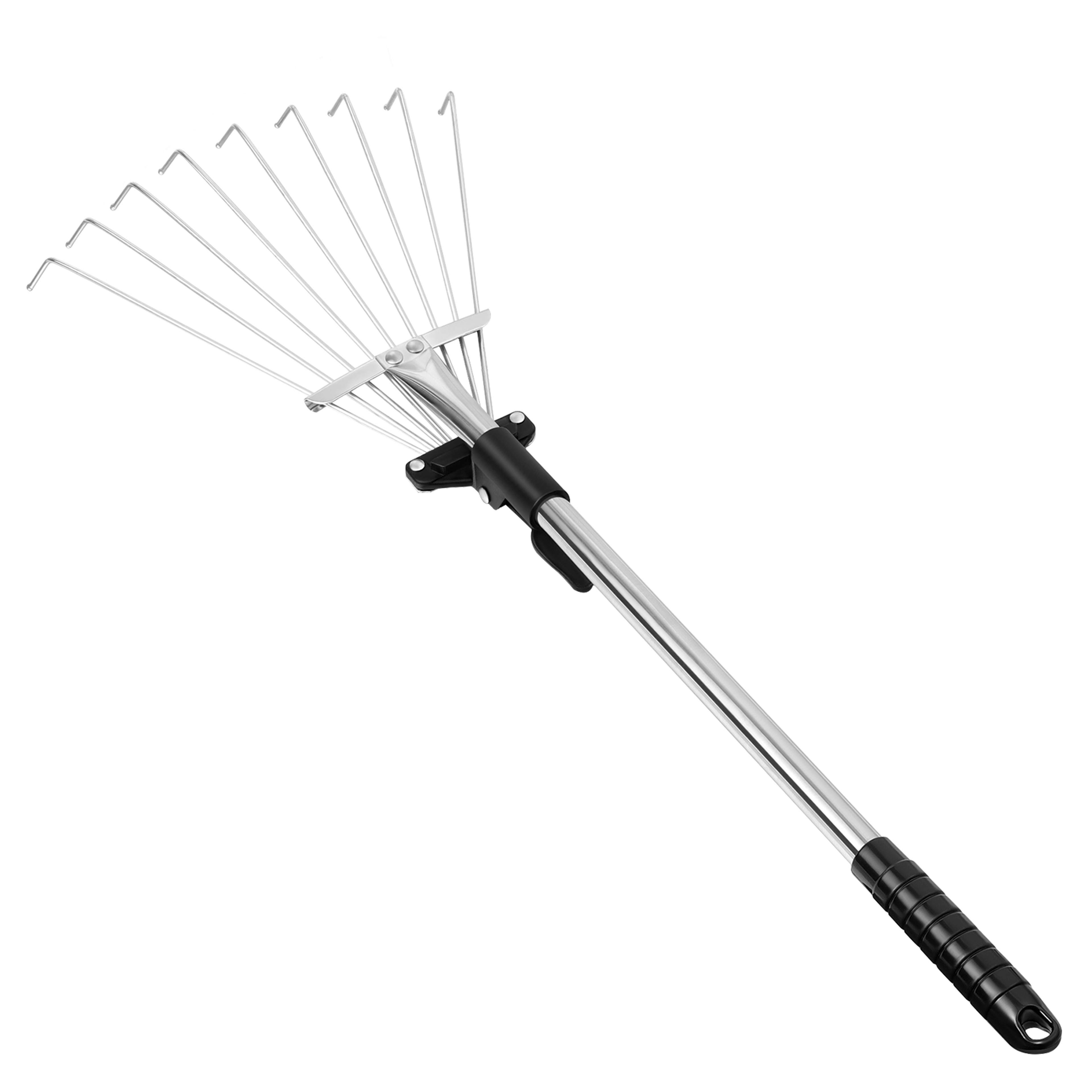 Telescopic Leaf Rake Adjustable Metal Garden Rake for Lawn and Yard Cleanup – view 1