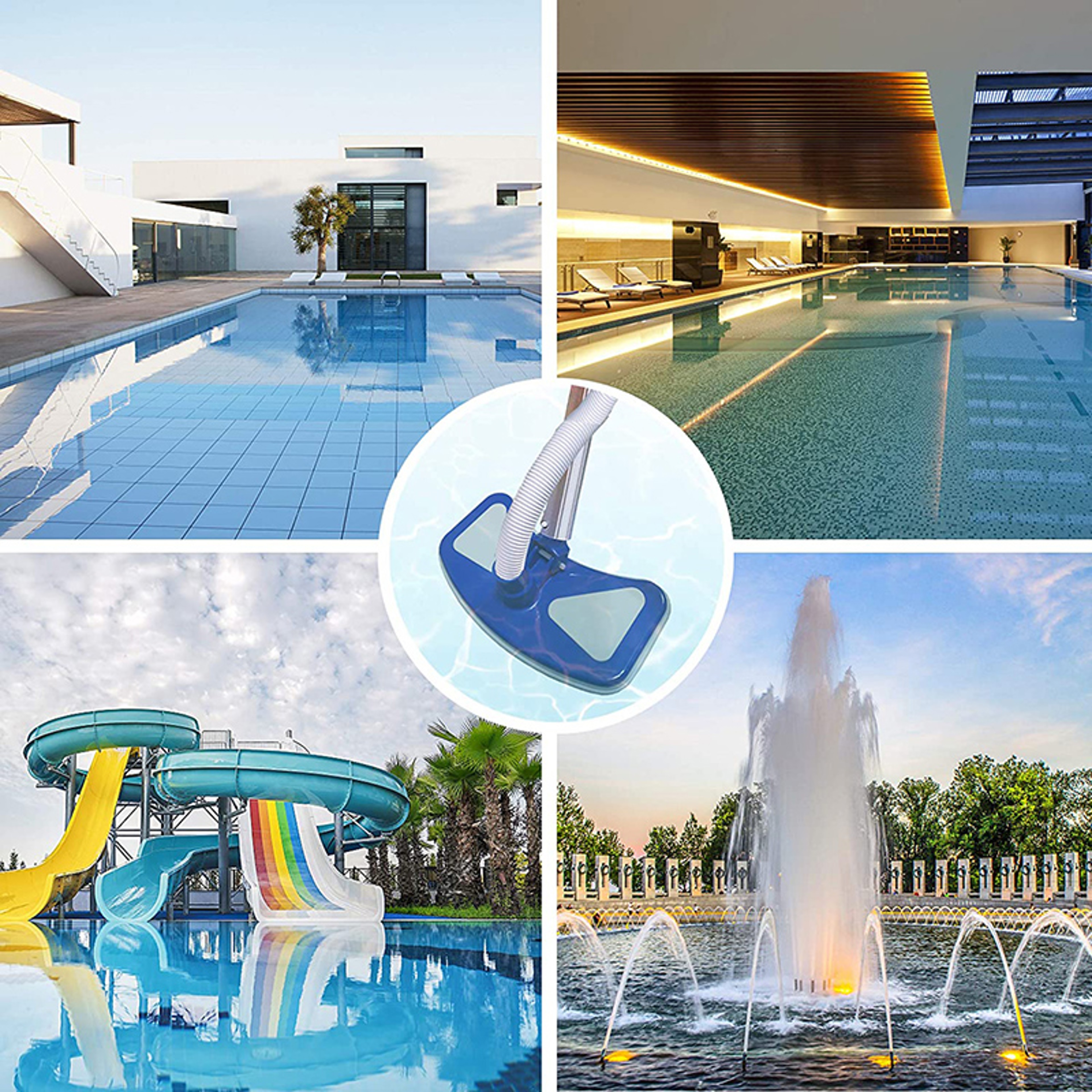 Weighted Pool Vacuum Head With Nylon Brushes For Easy Pool Cleaning 3