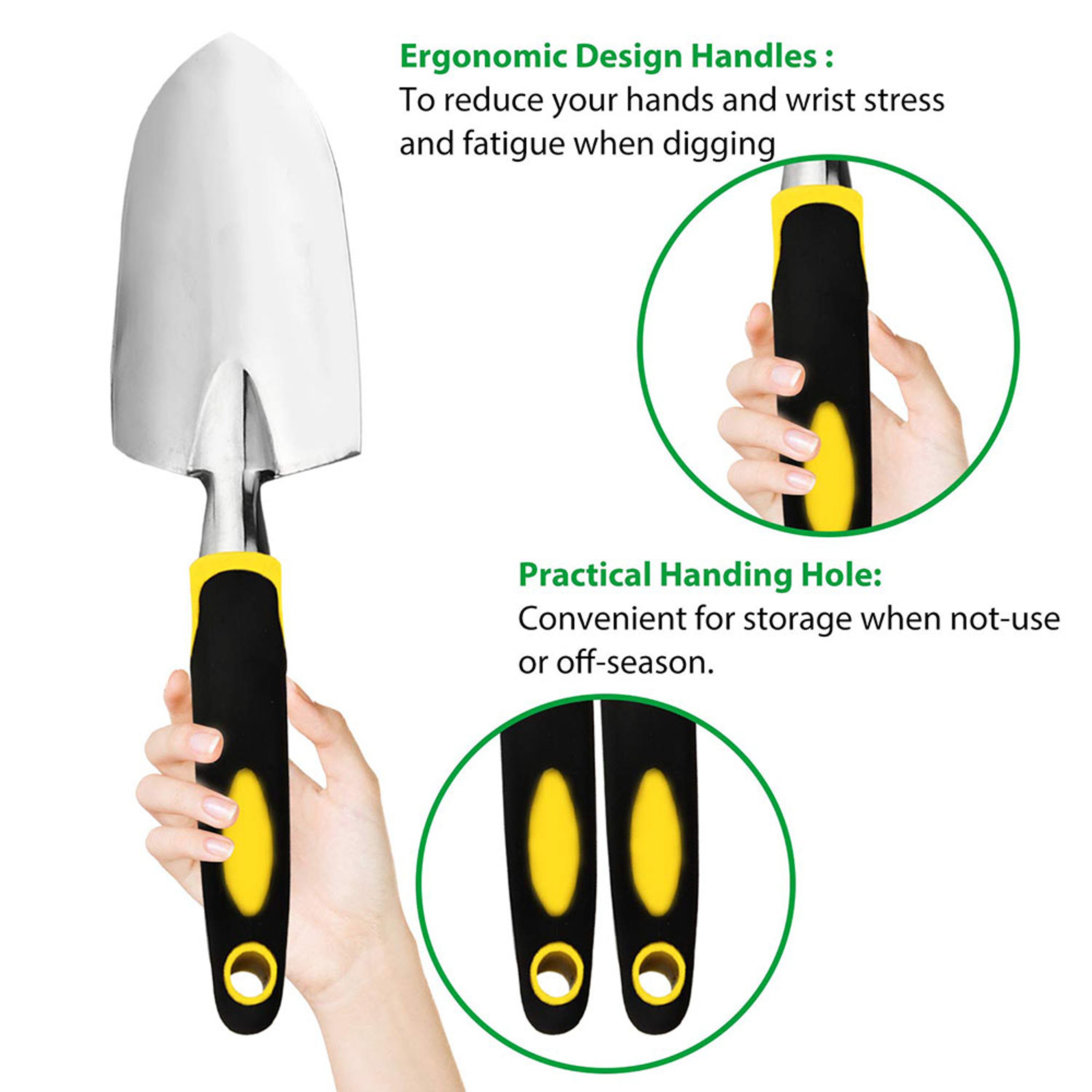 Piece Garden Tool Set with Trowels Hand Rake and Gardening Gloves – view 4