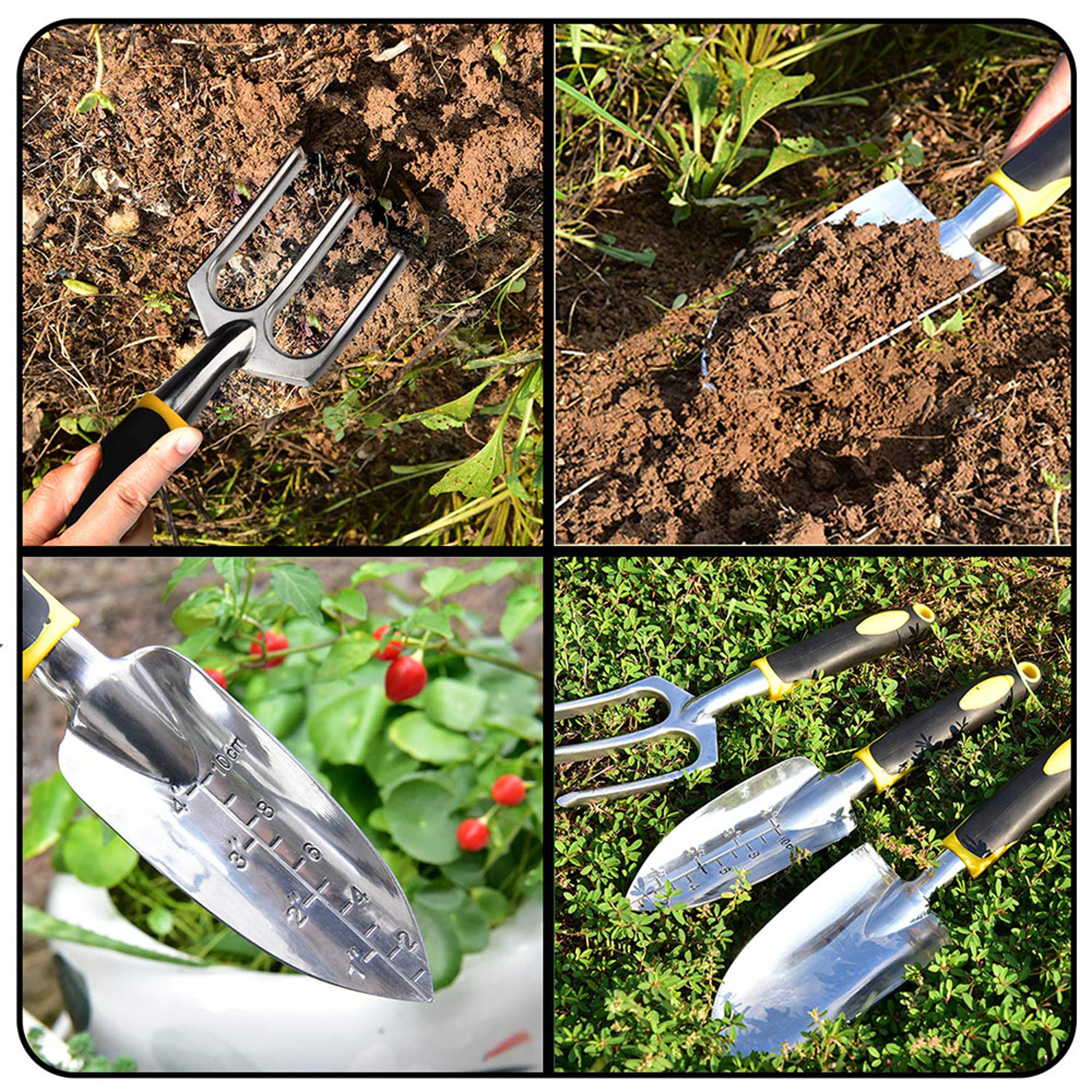 Piece Garden Tool Set with Trowels Hand Rake and Gardening Gloves – view 6