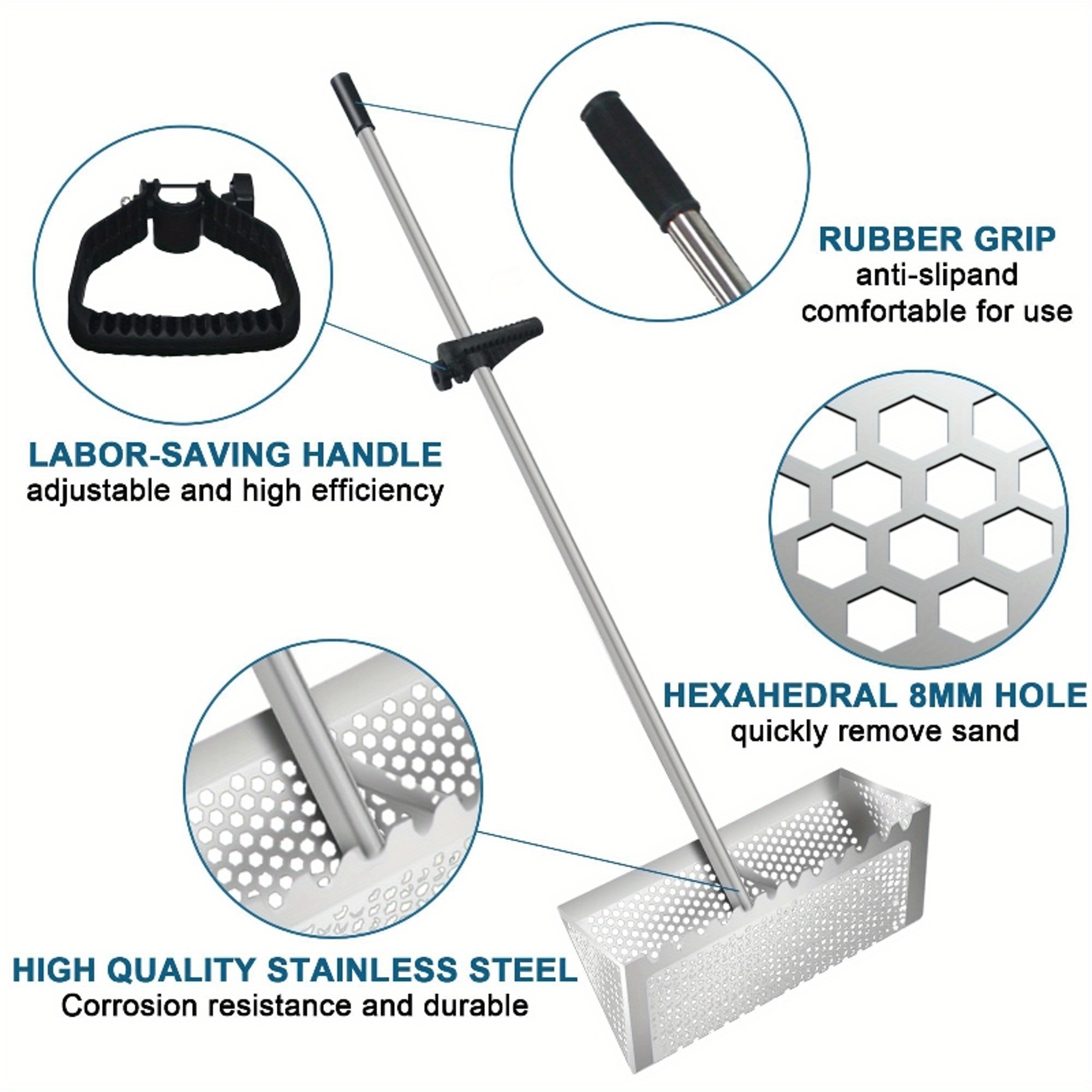 Heavy Duty Garden Shovel for Digging Camping and Beach Use – view 5
