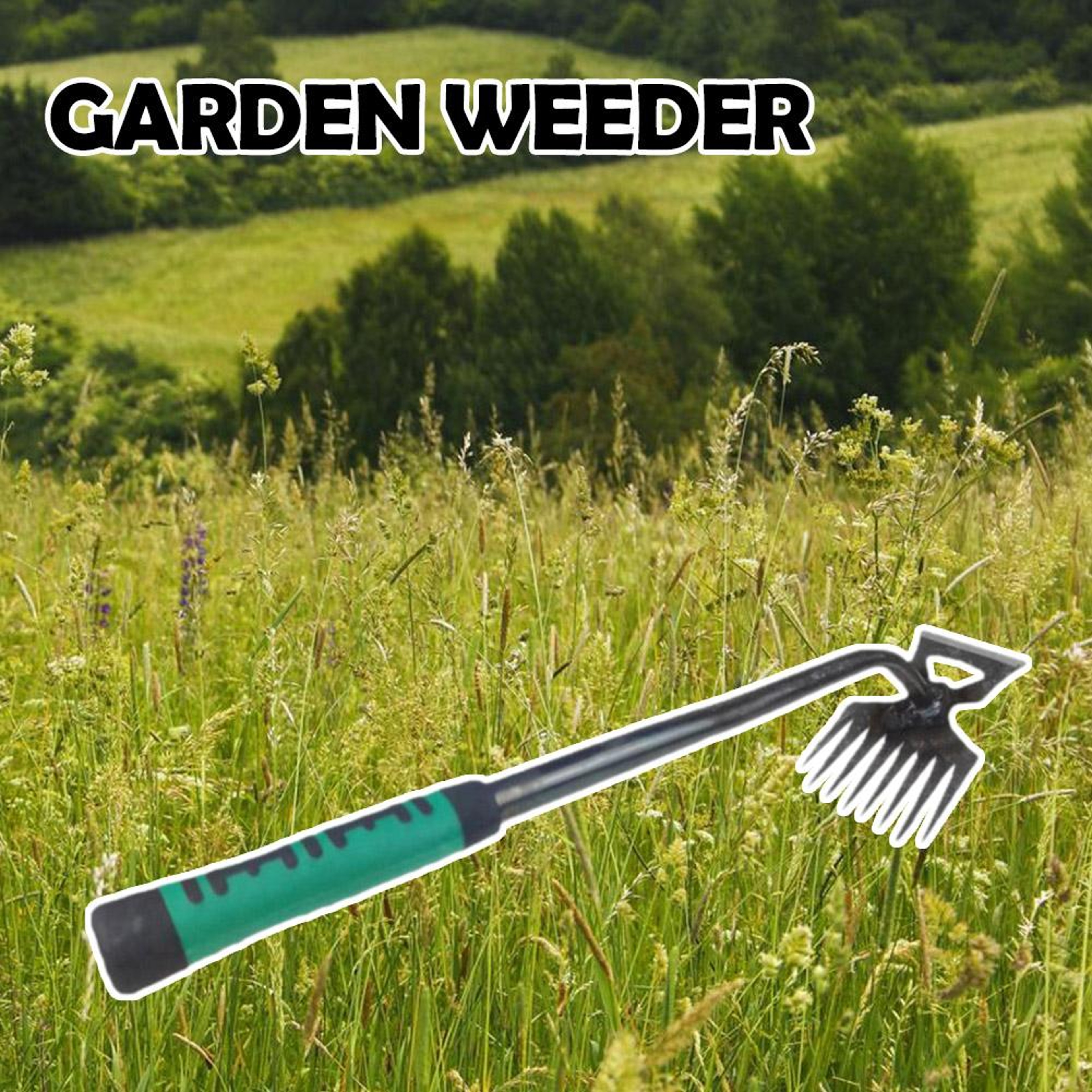 Weed Puller Tool And Garden Rake Manganese Steel Root Remover 6