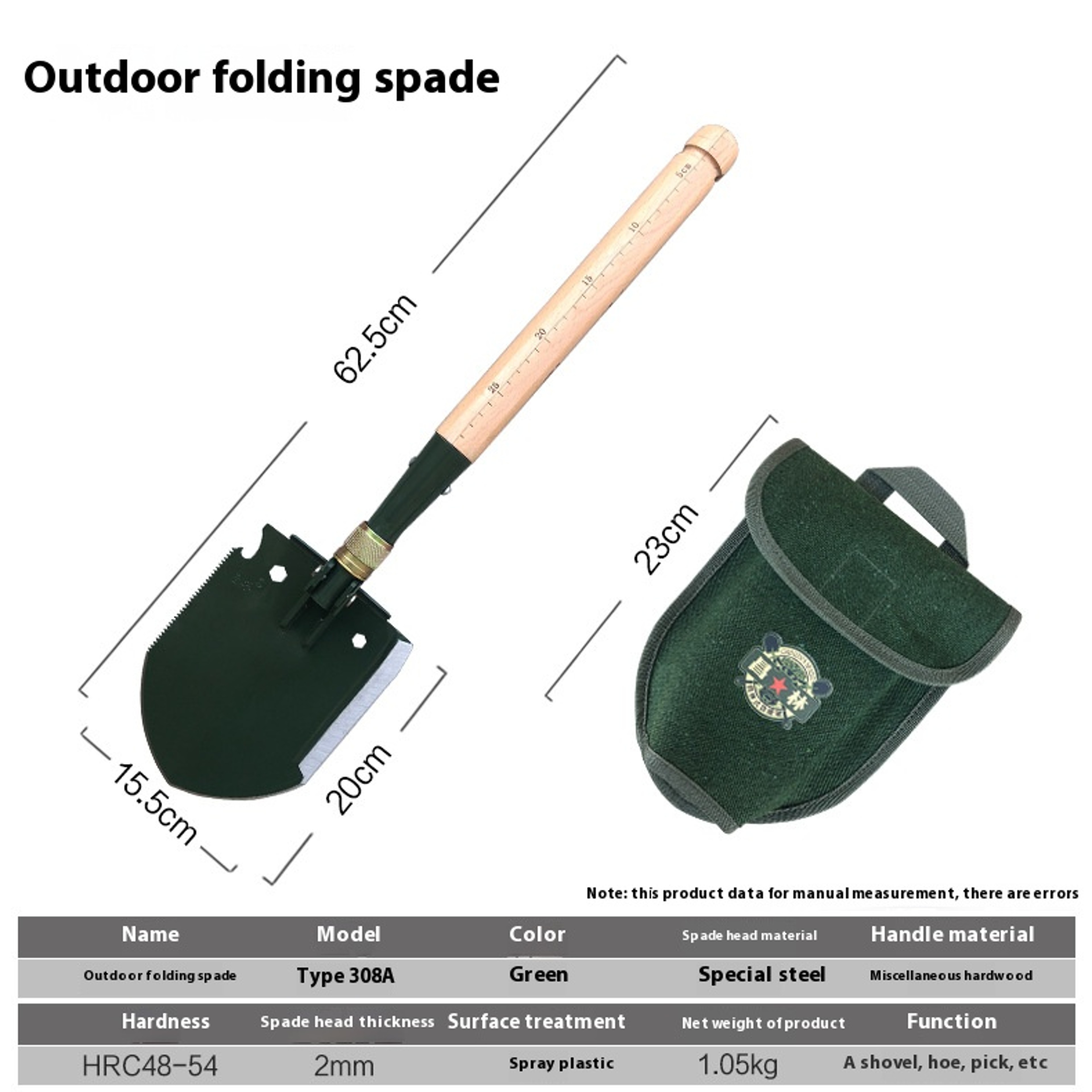 Changlin Folding Shovel Camping Survival Multitool – view 5