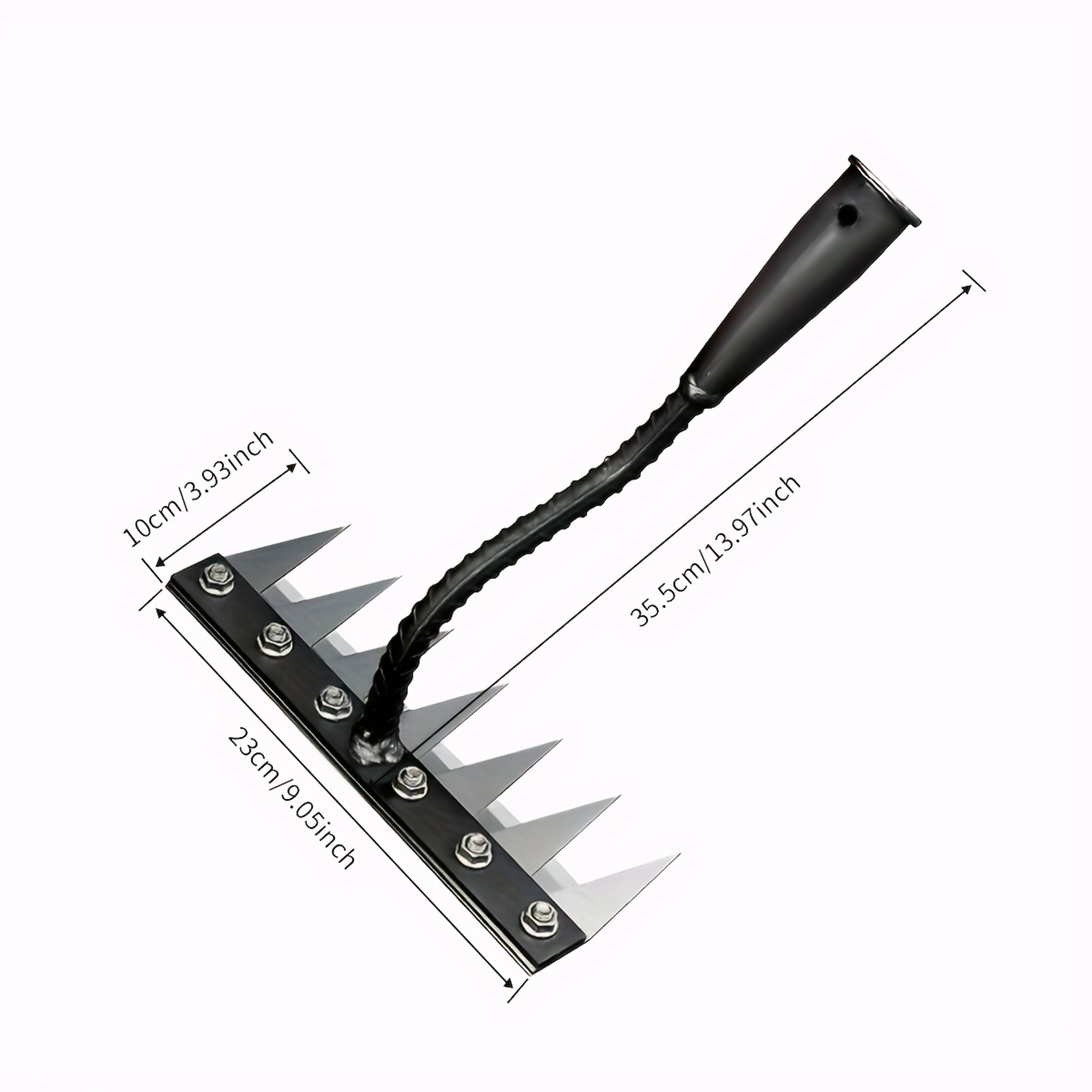 Heavy Duty Tine Garden Weeding Rake Steel Soil Cultivator Tool 6