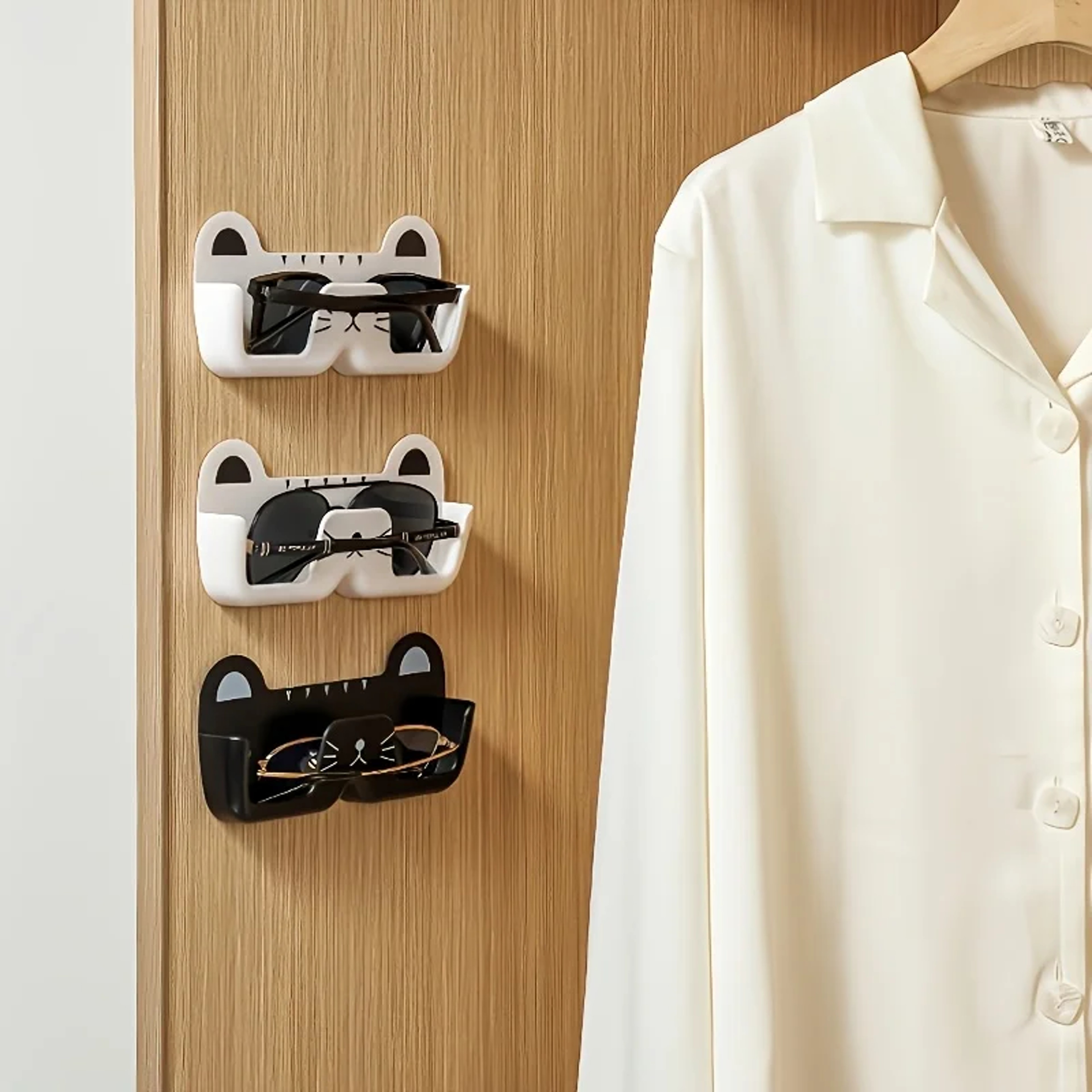 Wall Mounted Eyeglass Holder No Drill Glasses Organizer – view 6