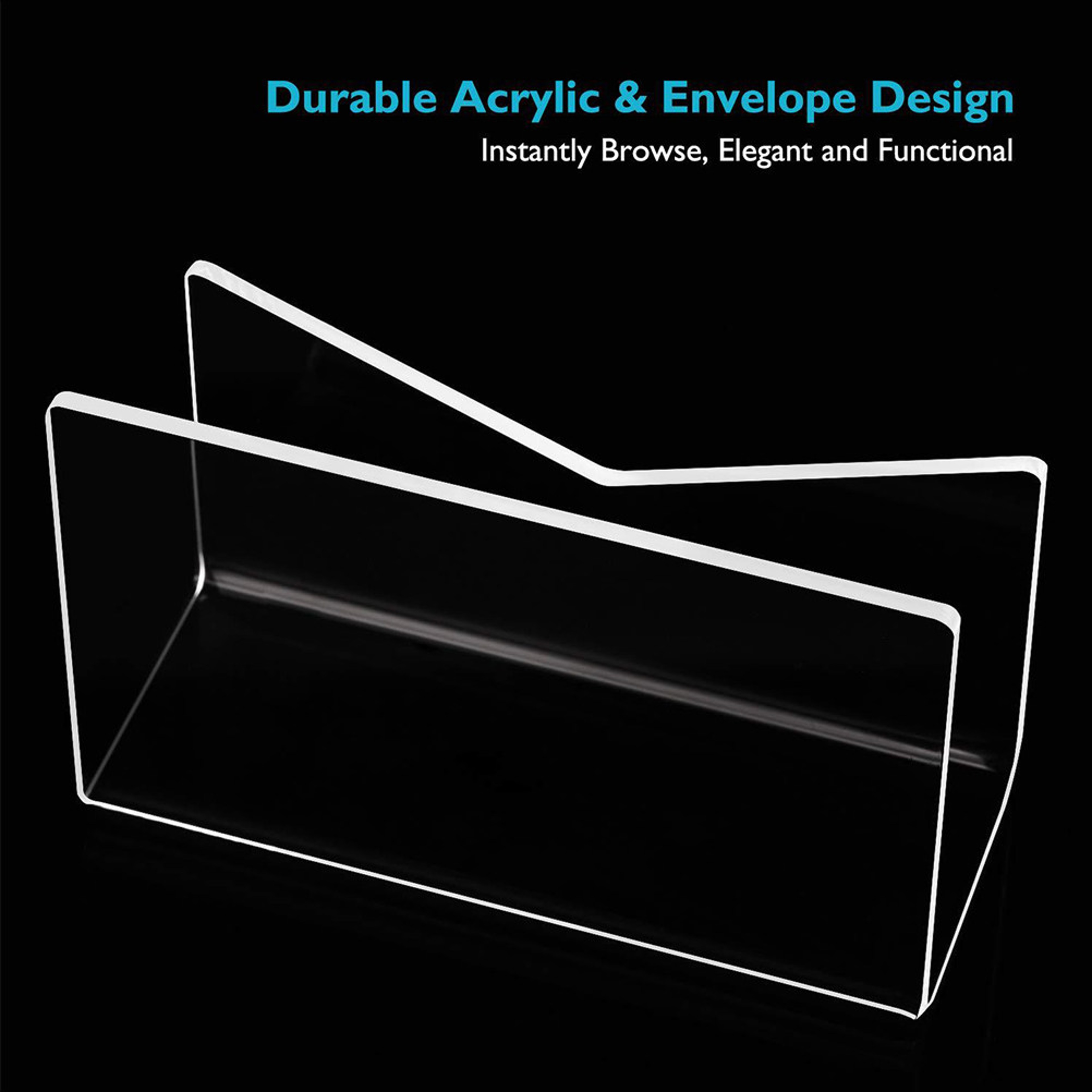 Clear Acrylic Mail Holder And Desktop File Organizer 2
