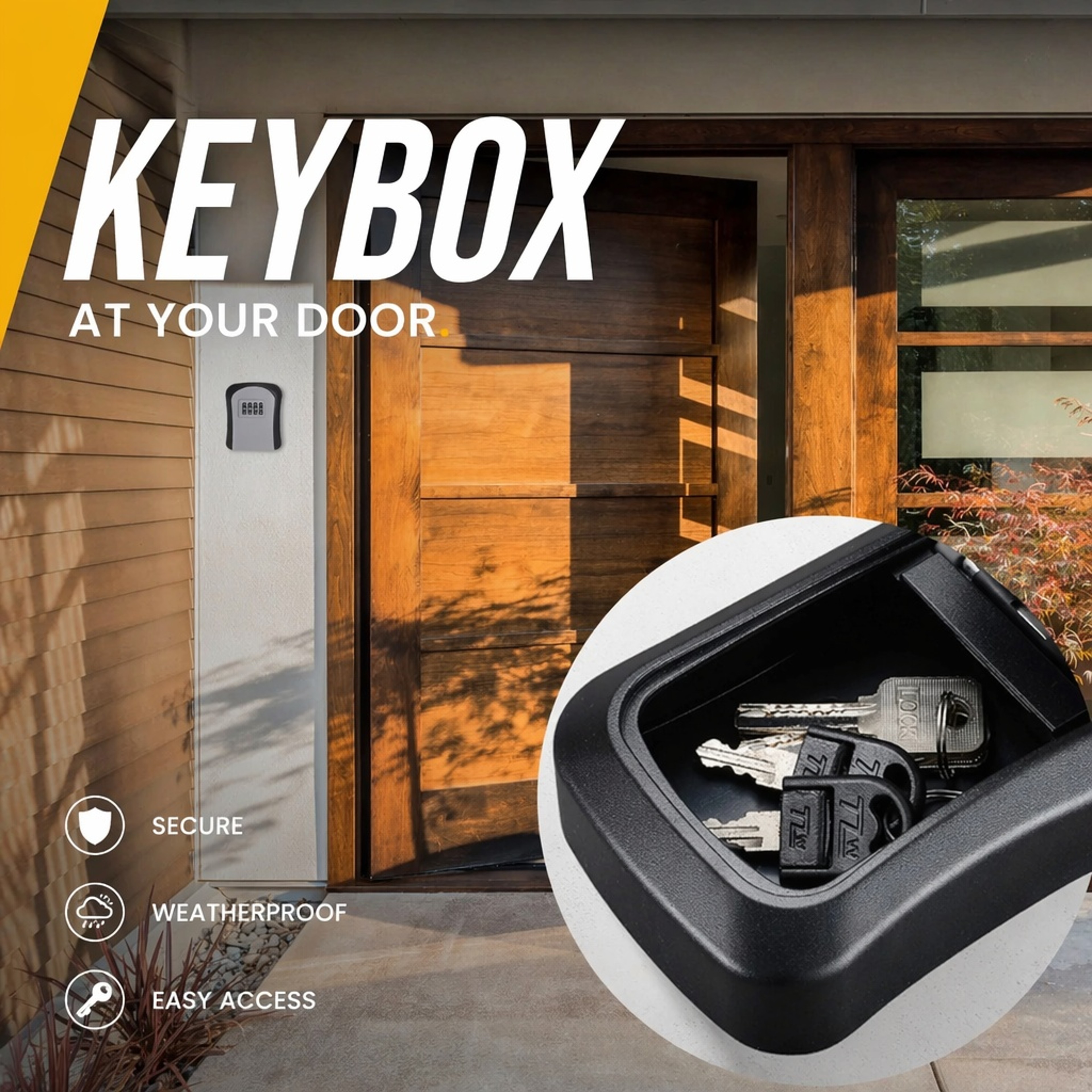 Secure Wall Mount Key Lock Box For Spare Keys And Realtor Access 4