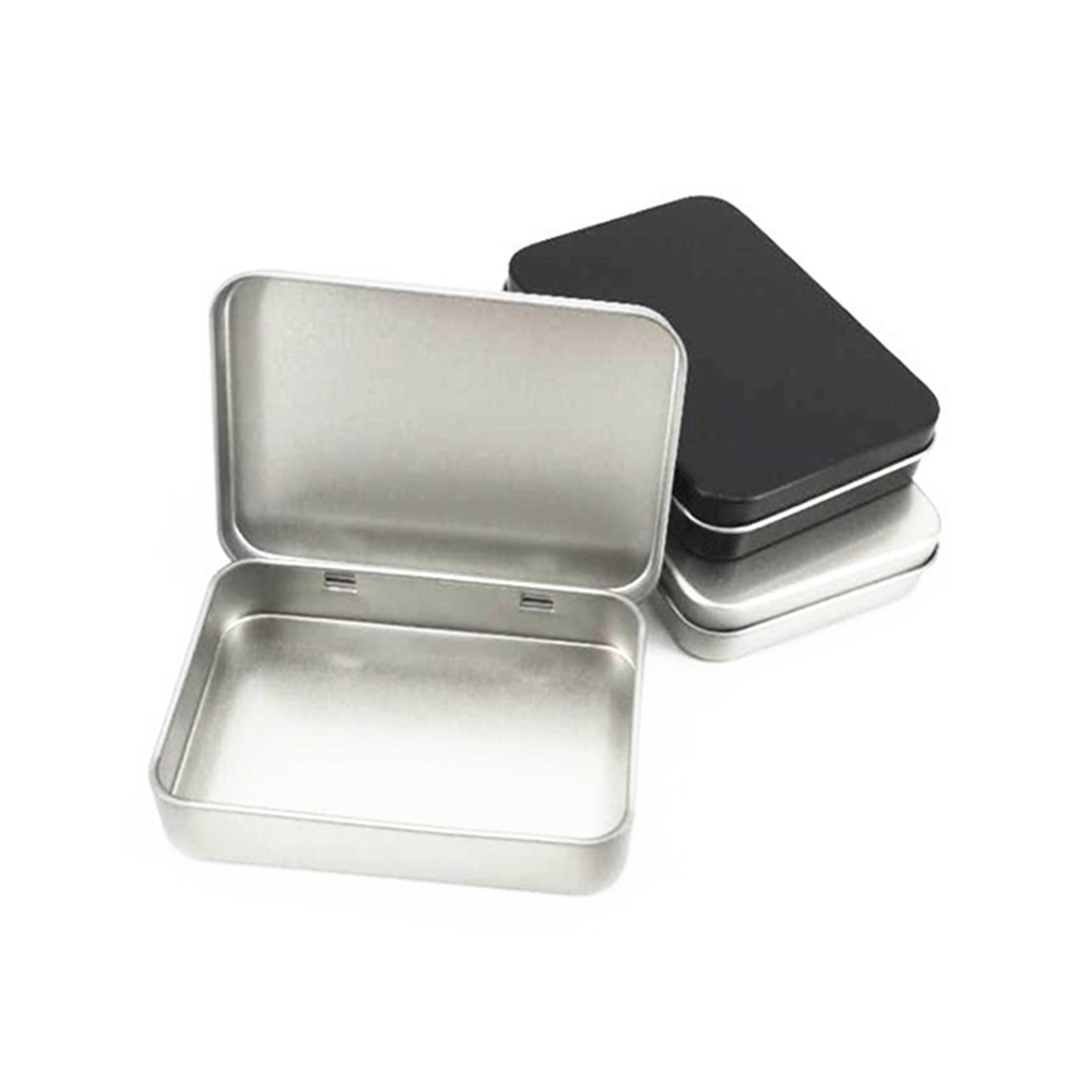 Compact Metal Tin Storage Box with Hinged Lid for Coins Keys Cards and Small Essentials – view 1