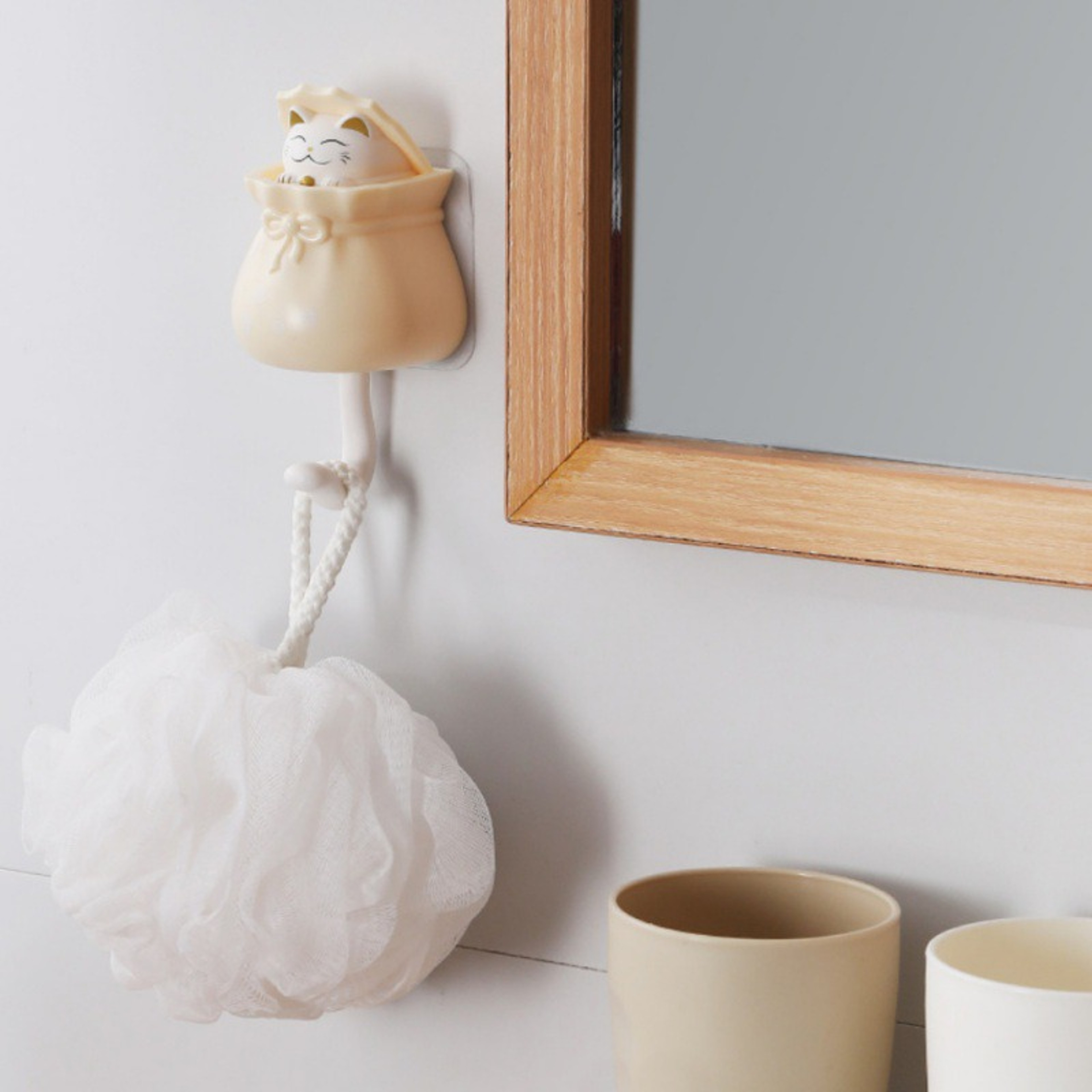 Cute Cat Wall Hooks Self Adhesive Key Holder And Decorative Organizer 2