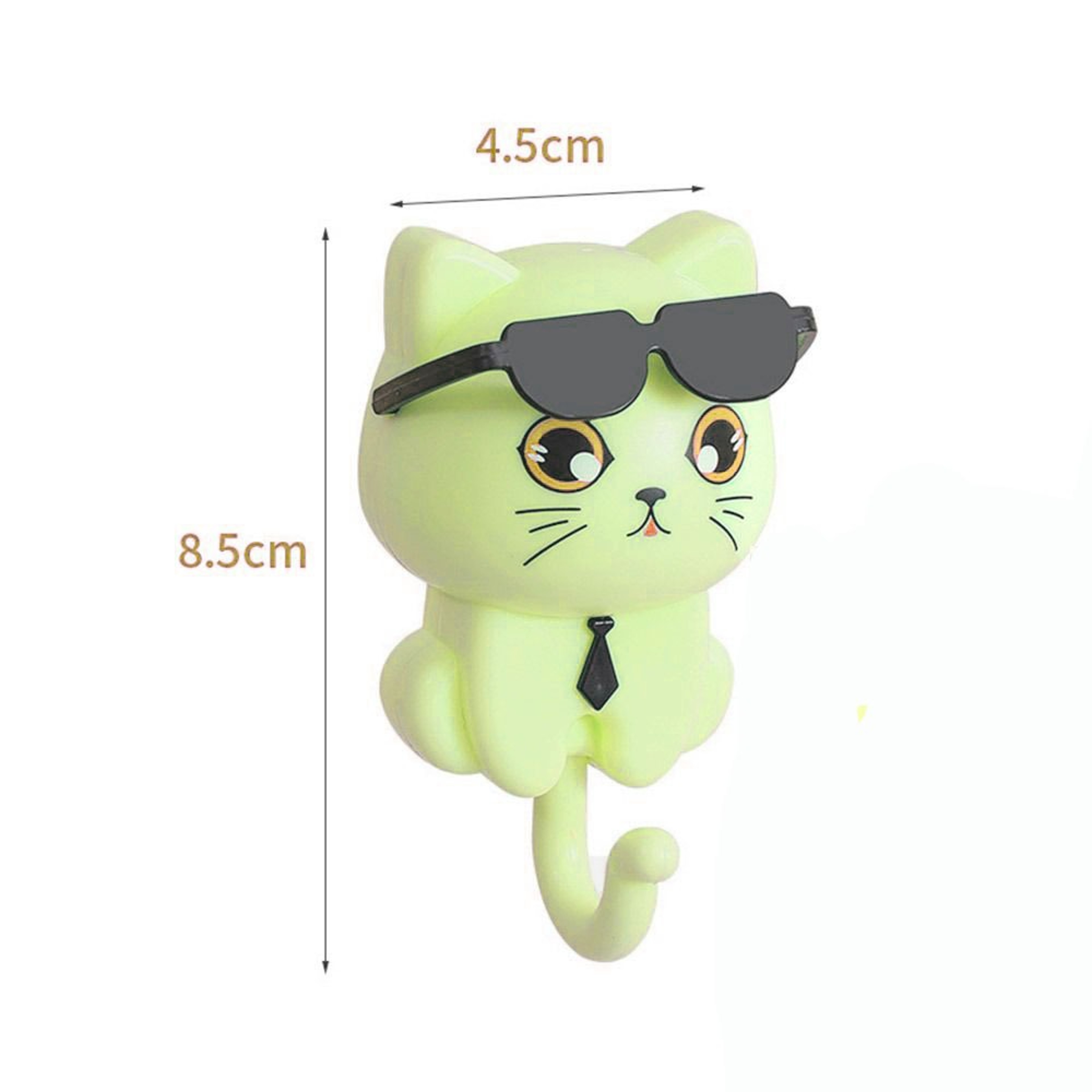 Cute Cat Wall Hooks Self Adhesive Waterproof Key and Towel Hangers – view 9