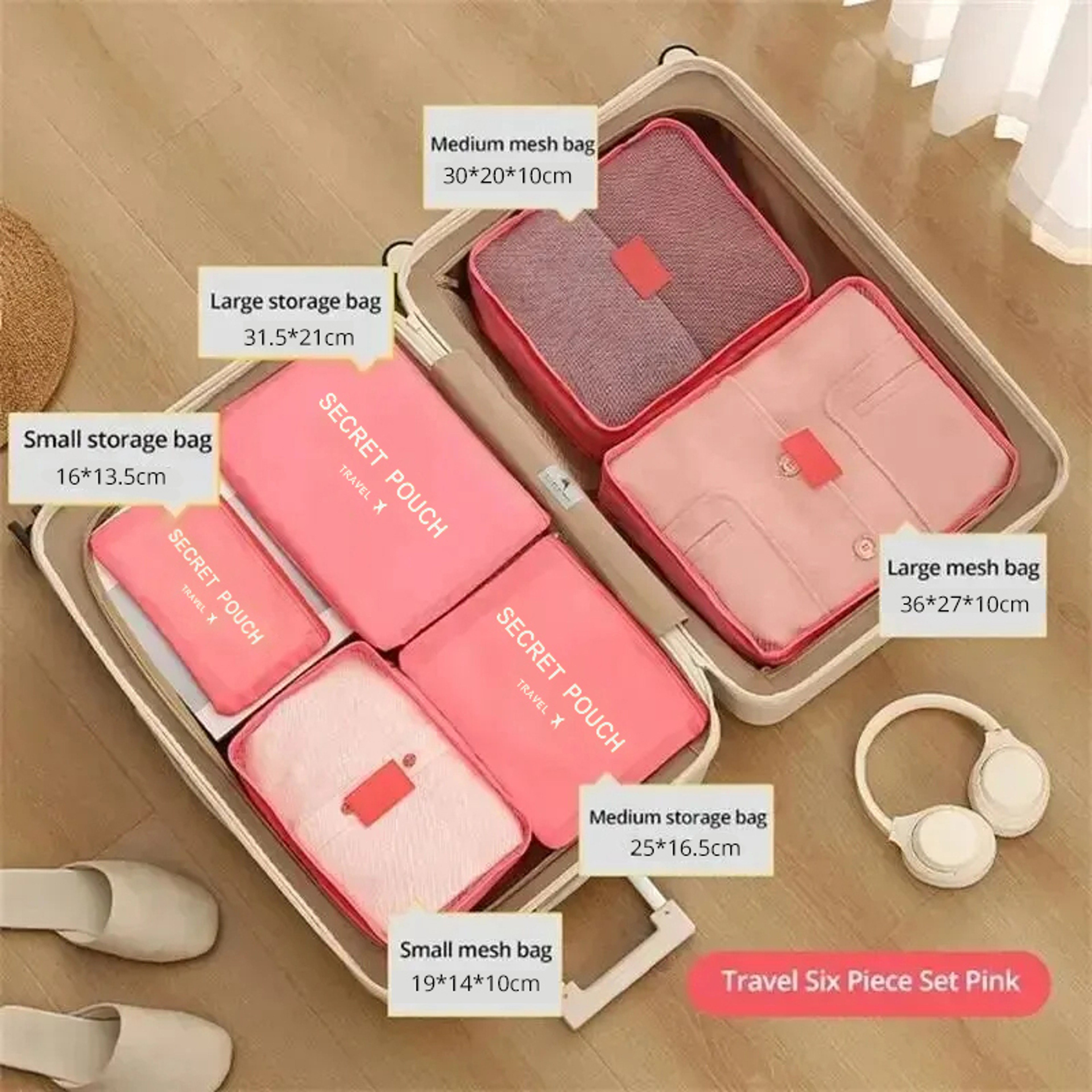 Piece Packing Cubes for Travel Waterproof Luggage Organizer Set – view 2