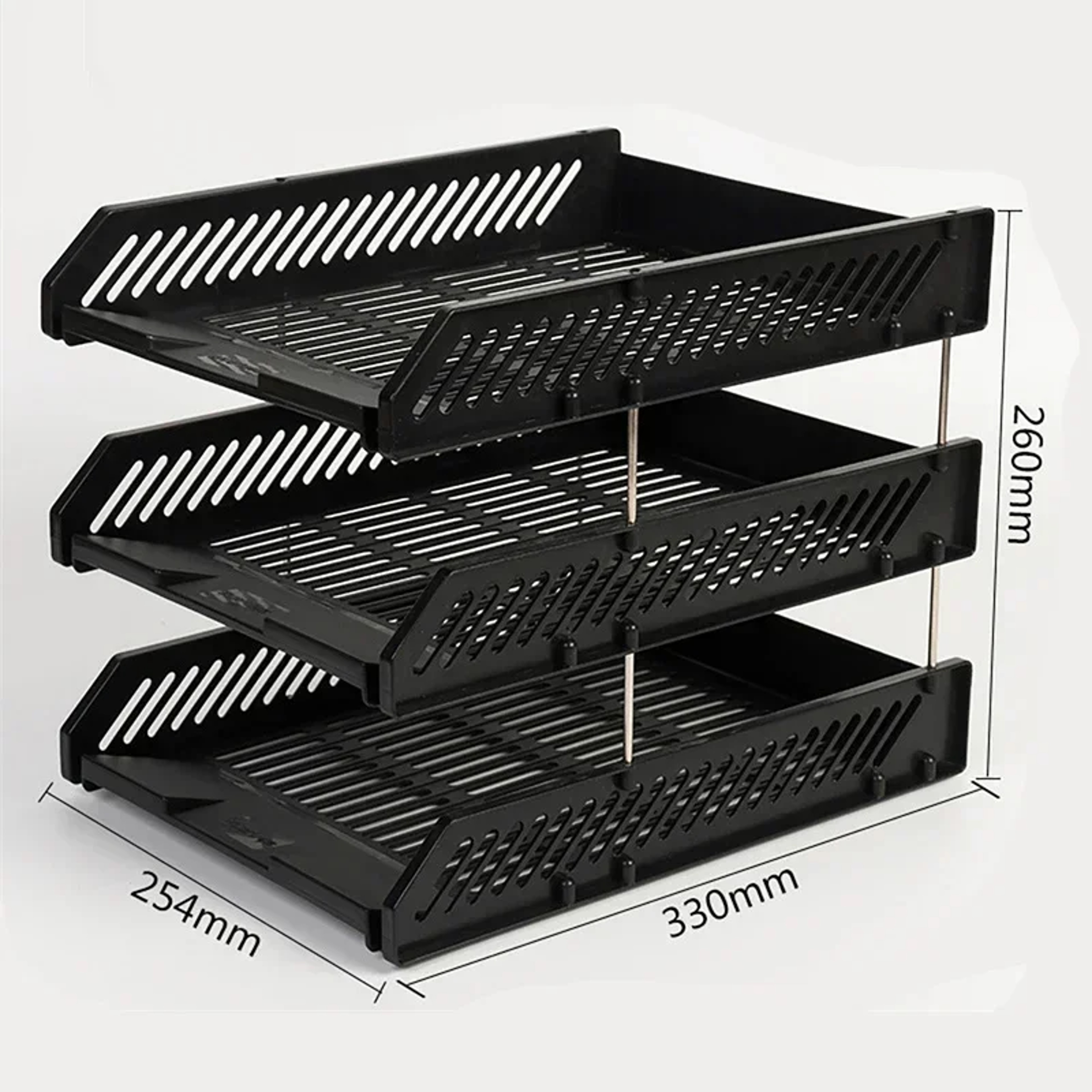 Tier Stackable Desk Organizer Paper Letter Tray and Document File Organizer – view 1
