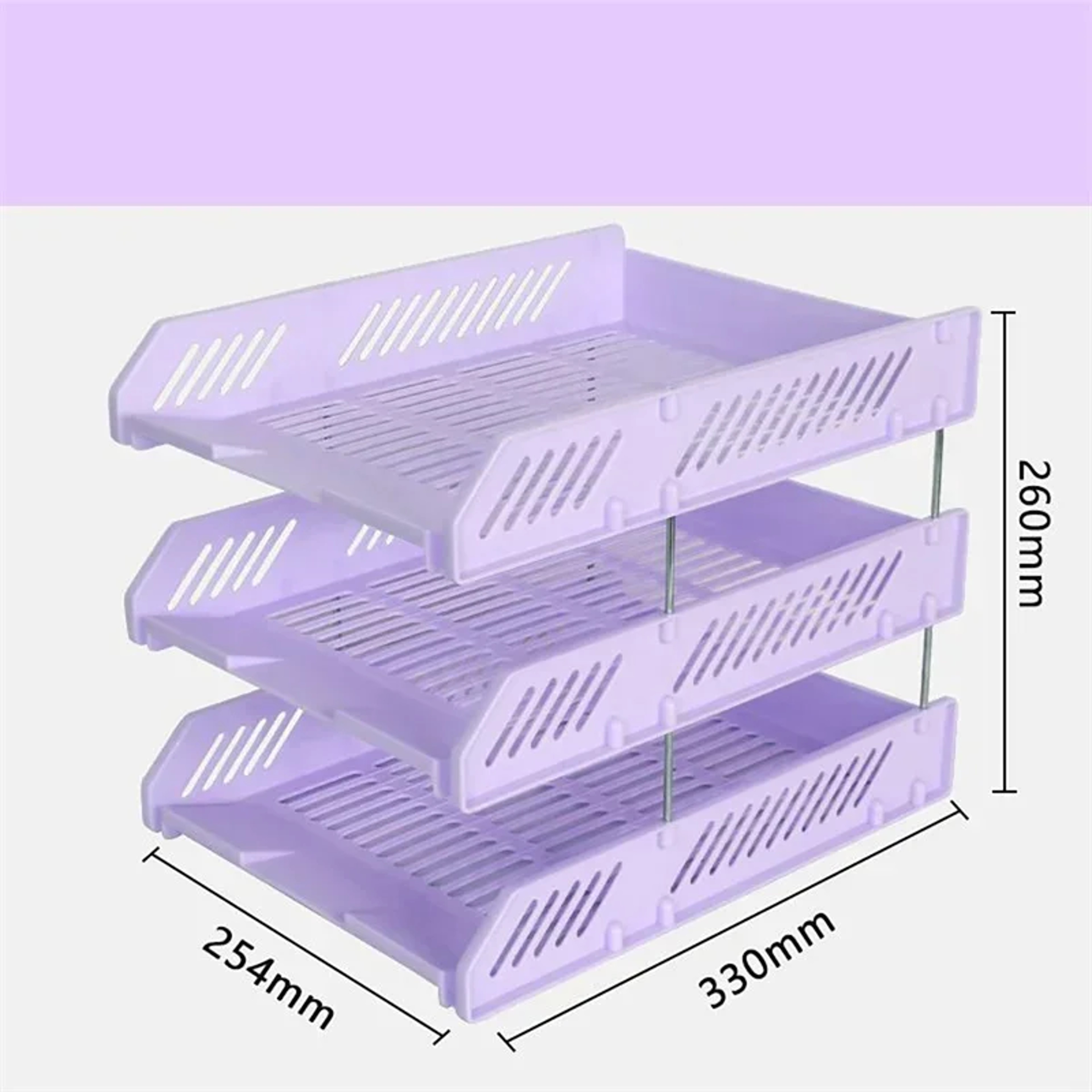 Tier Stackable Desk Organizer Paper Letter Tray and Document File Organizer – view 7