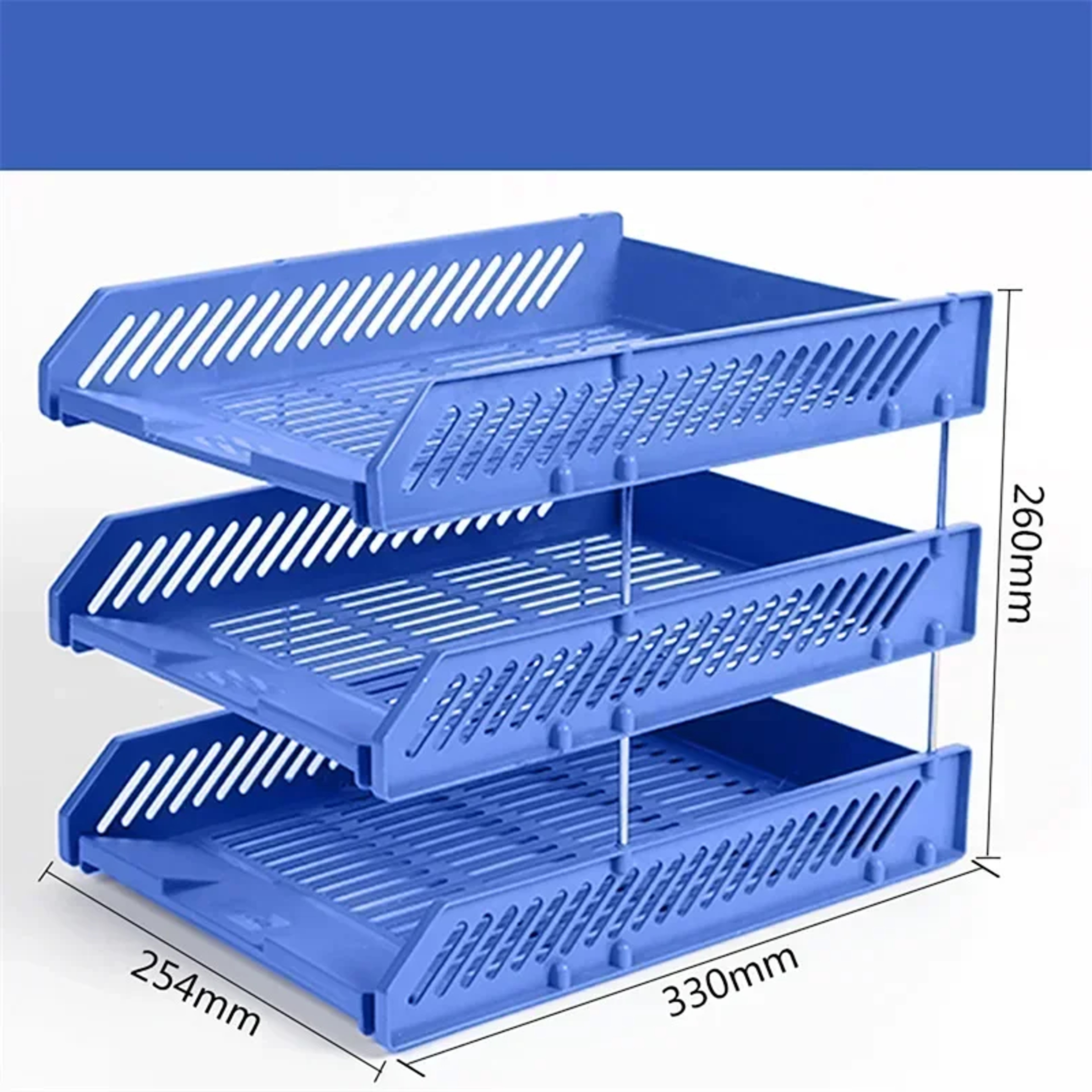 Tier Stackable Desk Organizer Paper Letter Tray and Document File Organizer – view 9