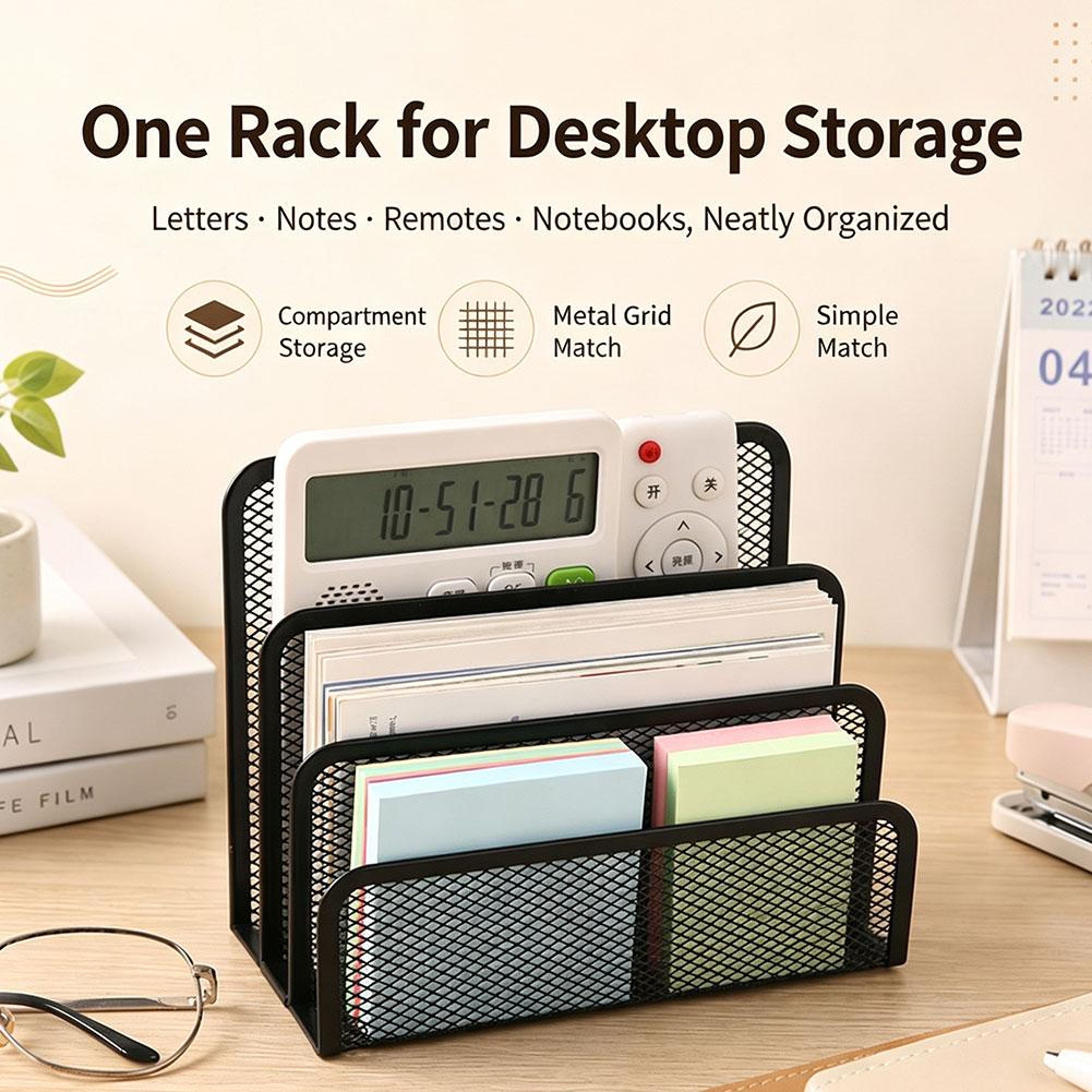 Desktop File Organizer And Letter Sorter Document Storage Rack 3