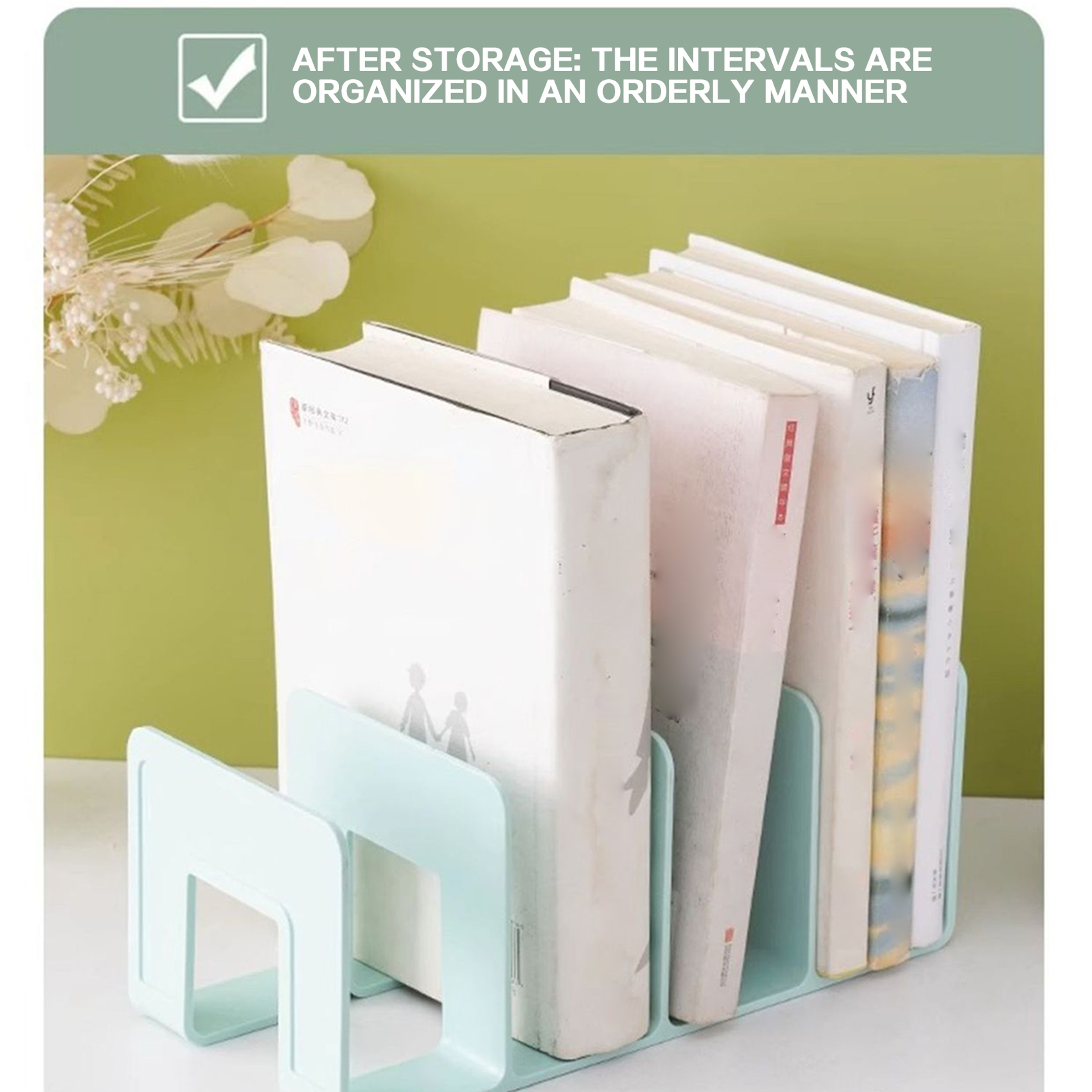 Space Saving Desk File Organizer Plastic File Sorter For Books Papers And Folders 4