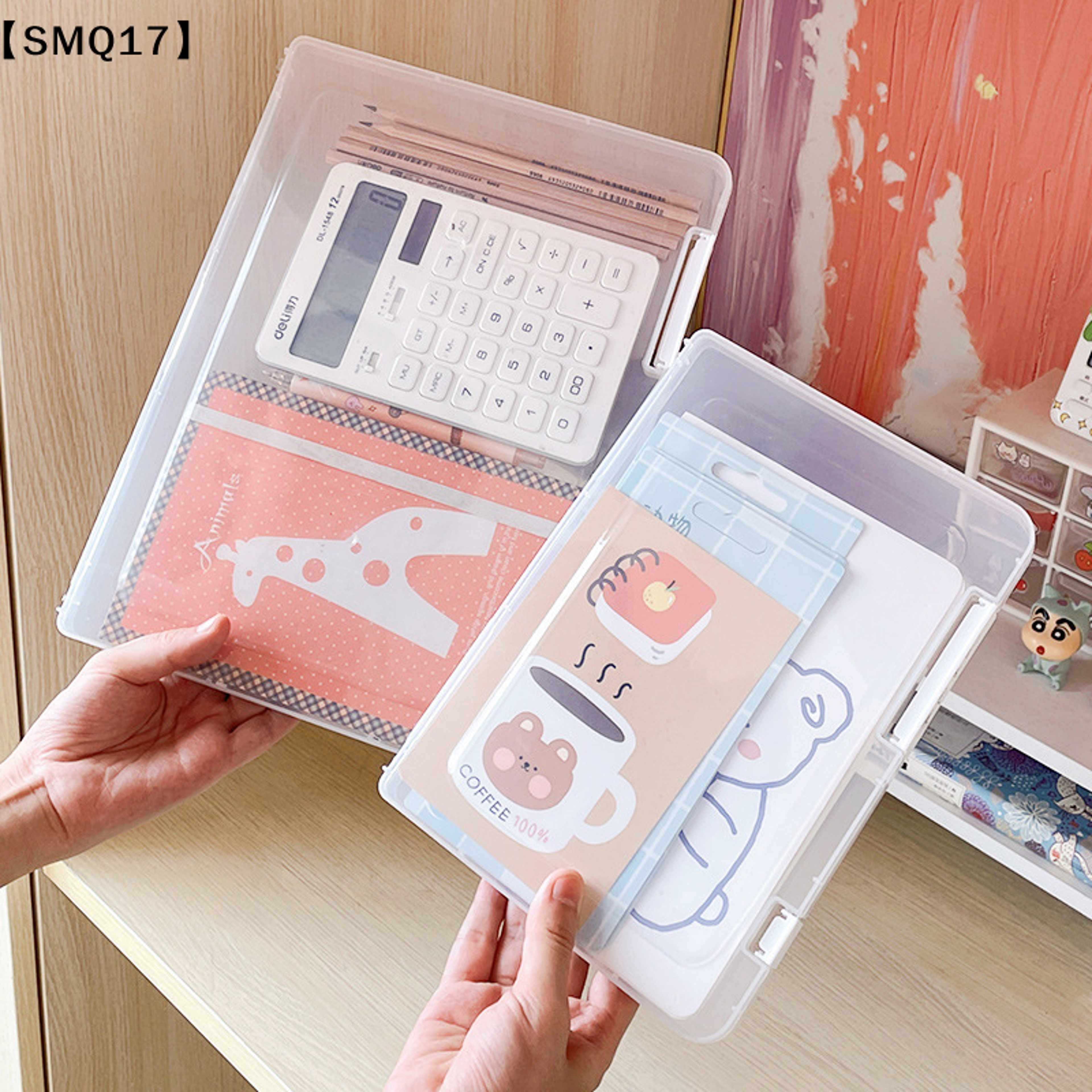 Portable A4 File Storage Box Multi Layer Document Organizer 2