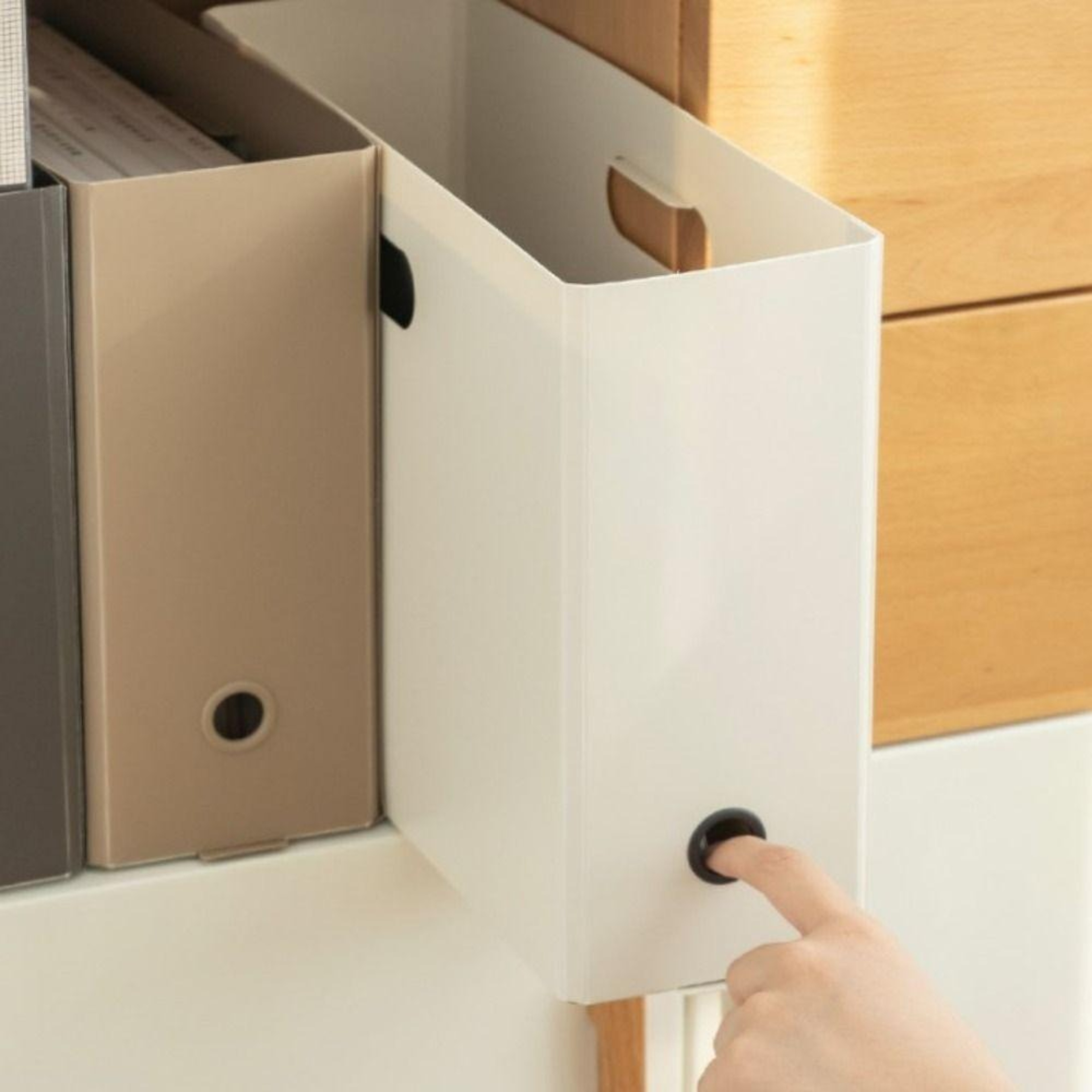 Foldable File Organizer Large Capacity Plastic Document Storage Box – view 1