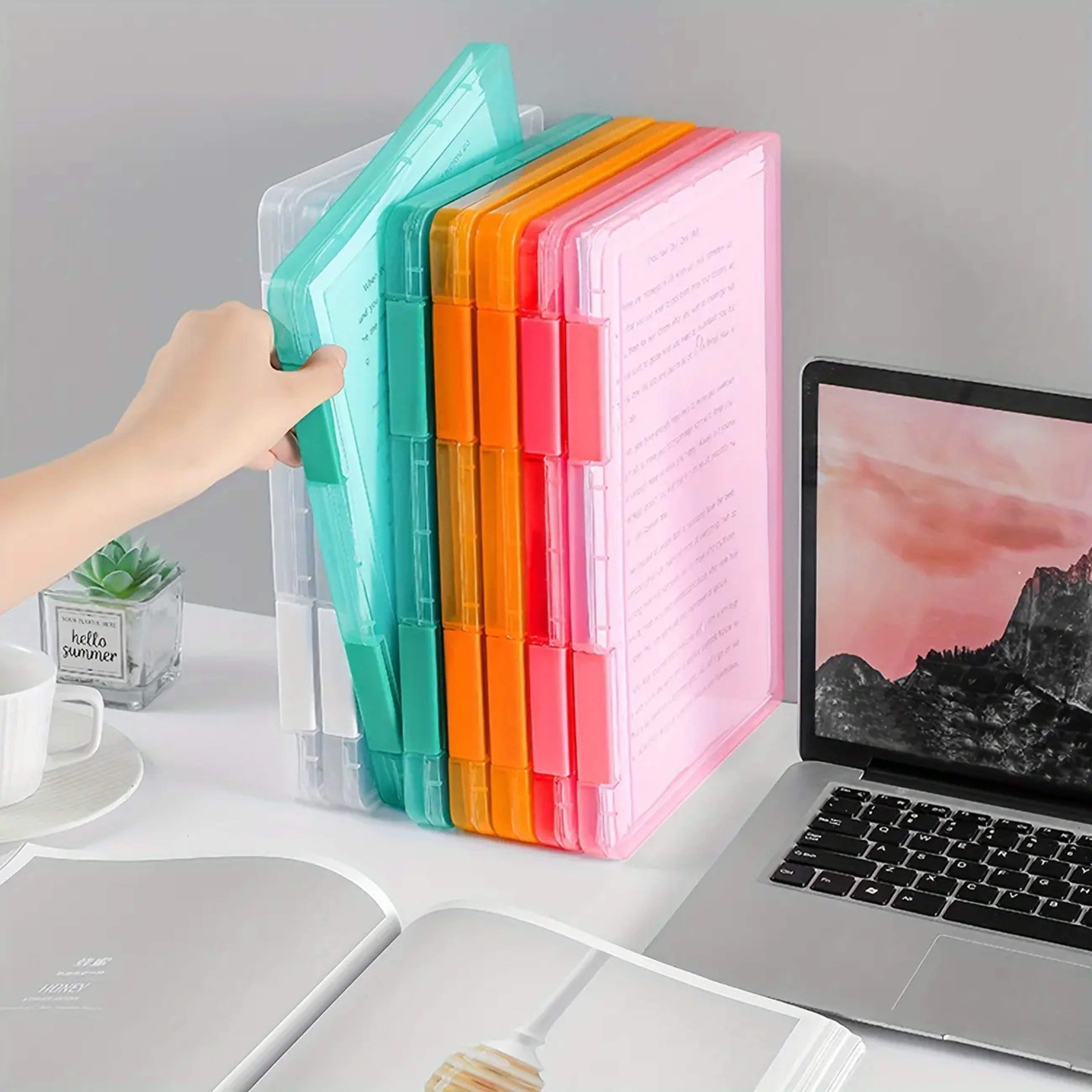 Portable File Organizer Waterproof Multi Layer Document Storage Box – view 2