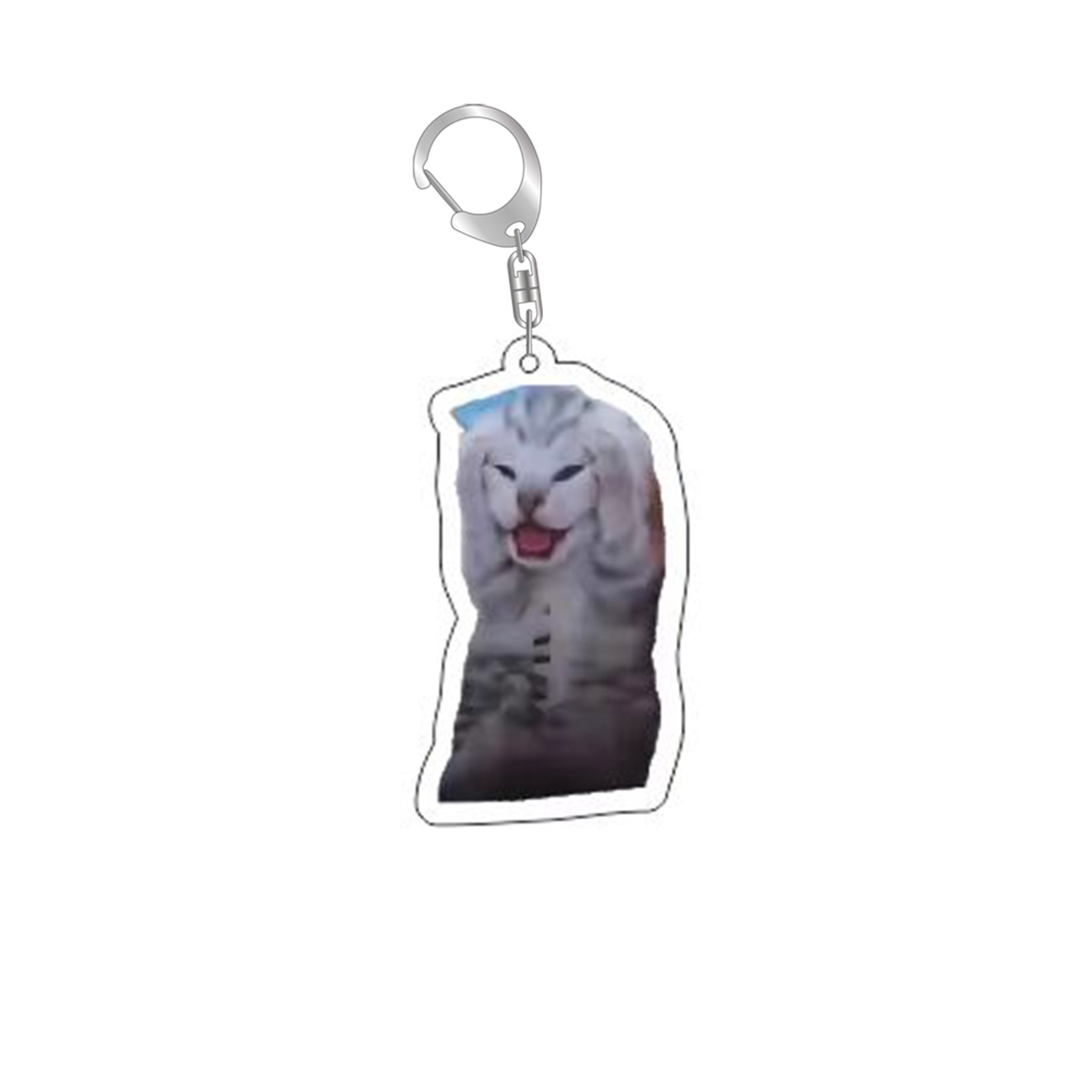 Funny Cat Meme Keychain Cute Acrylic Bag Charm Gift for Friends – view 9