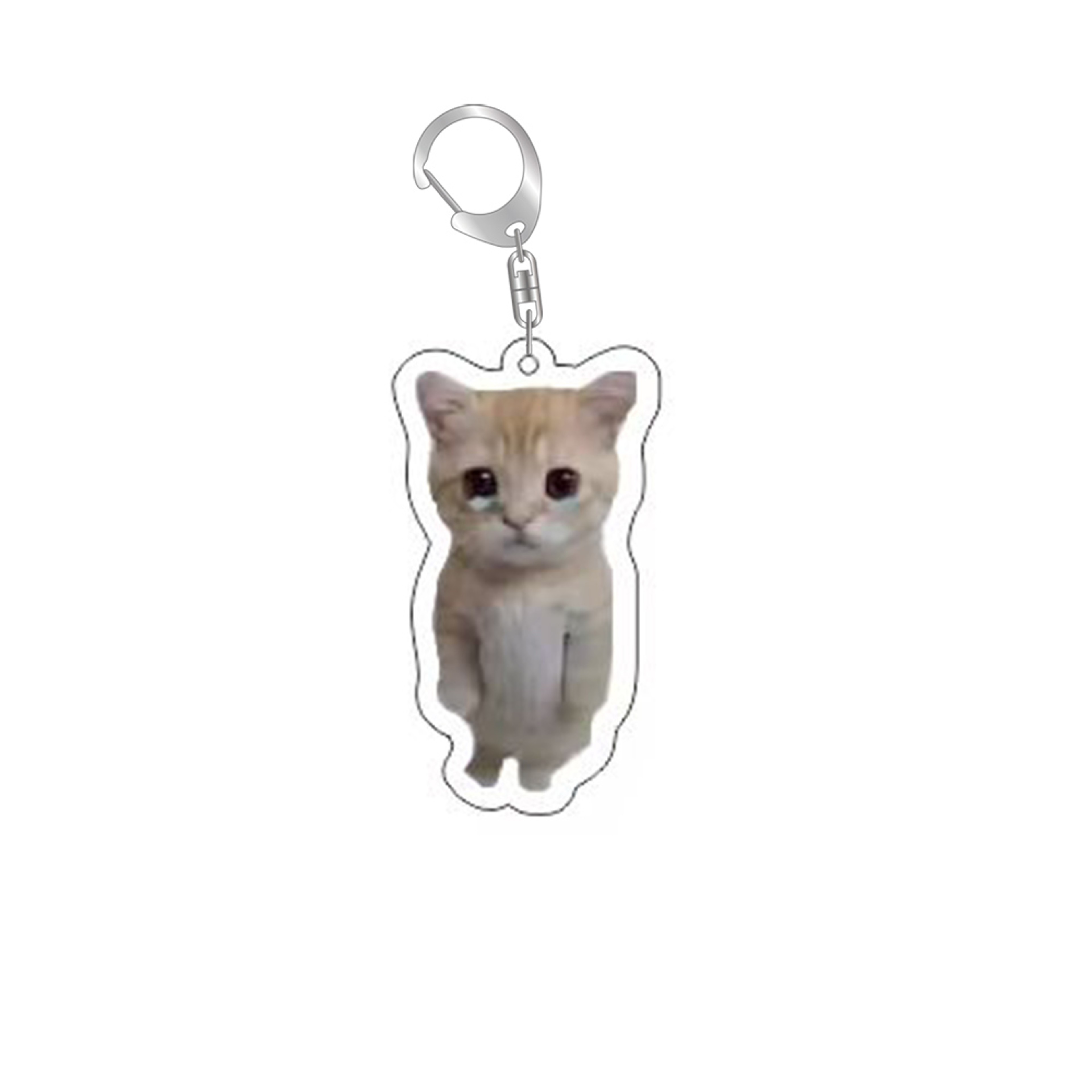 Funny Cat Meme Keychain Cute Acrylic Bag Charm Gift for Friends – view 15