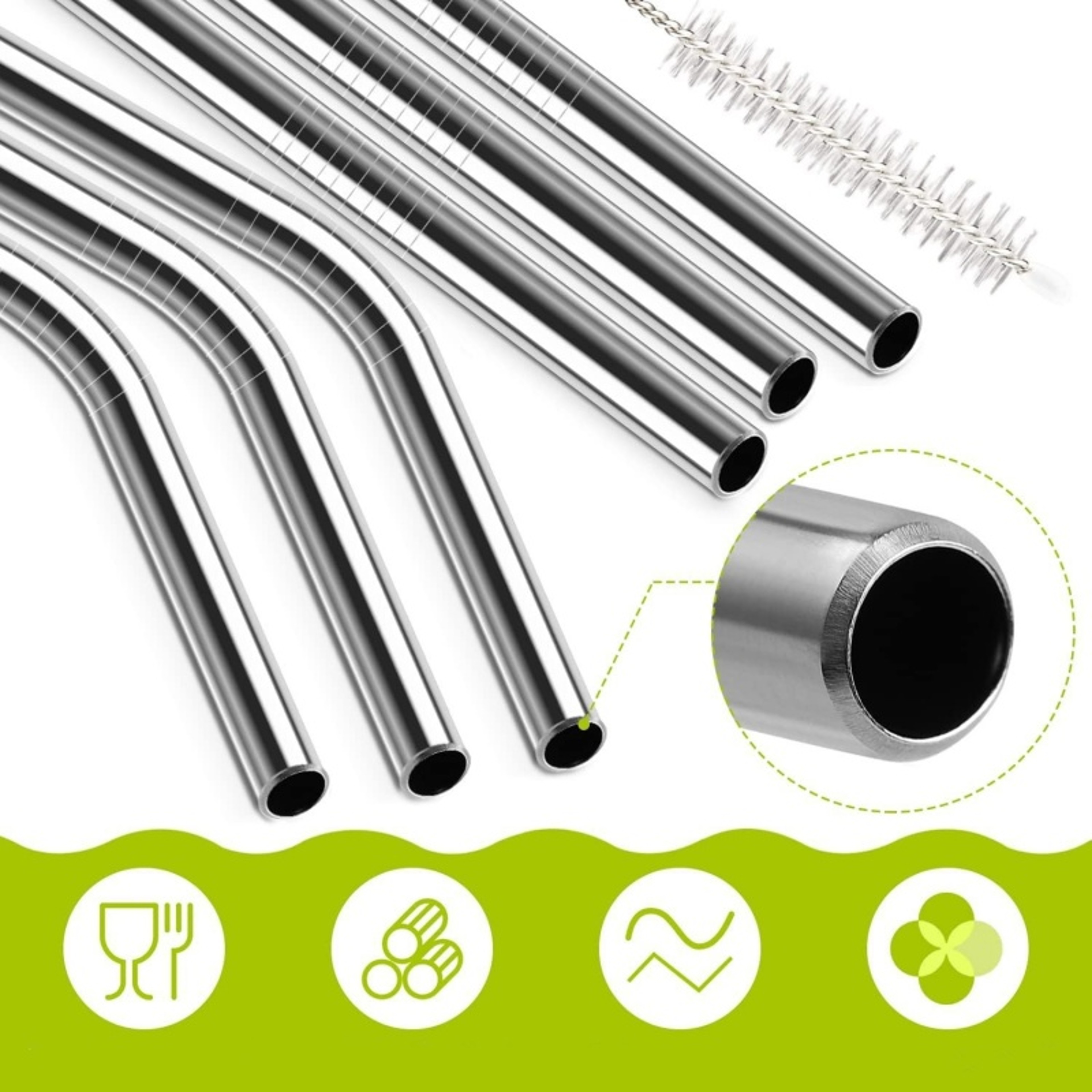 Stainless Steel Replacement Straws with Silicone Tips for Stanley and Tumblers – view 5
