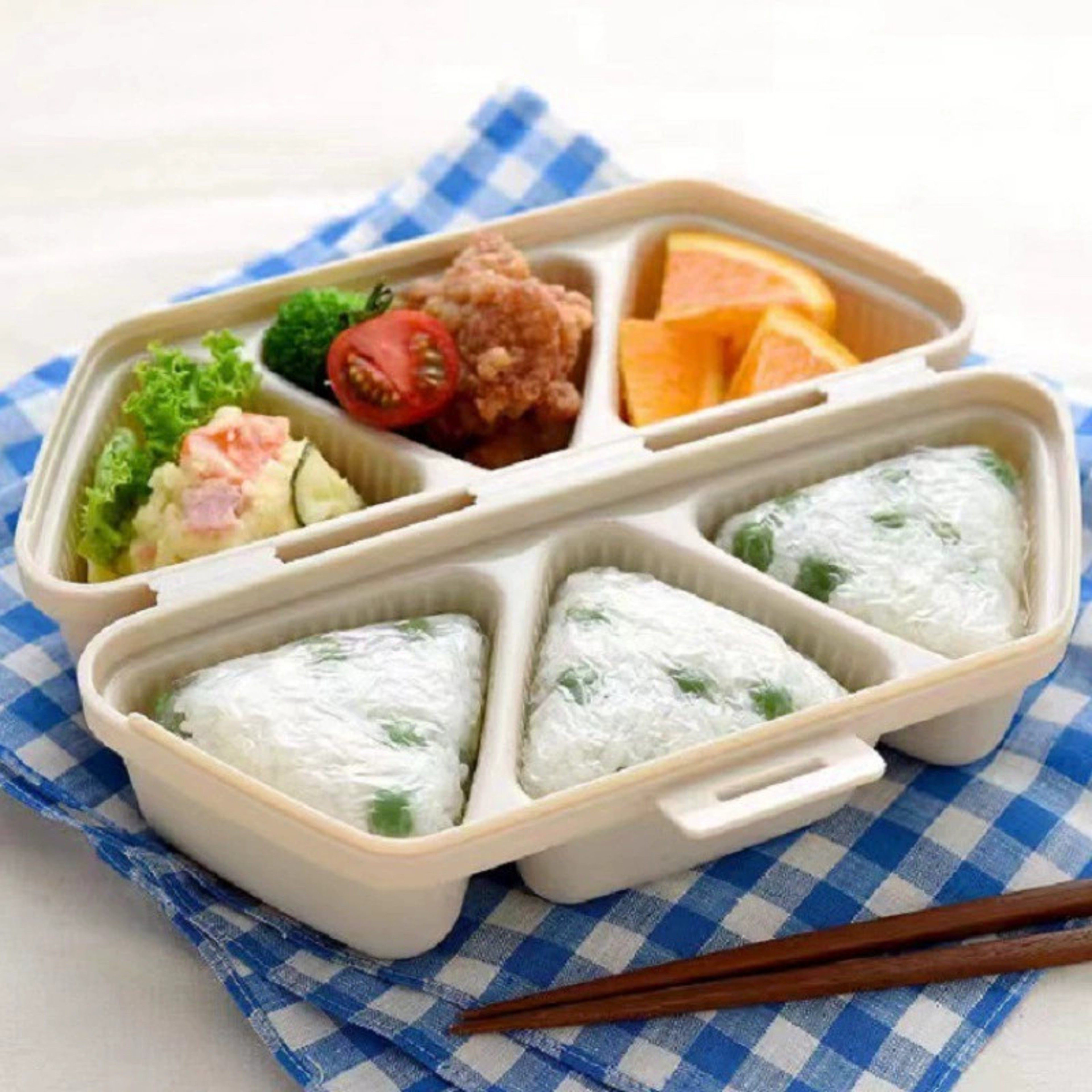 Grid Onigiri Rice Ball Mold Triangle Sushi Maker for Bento Meal Prep – view 2