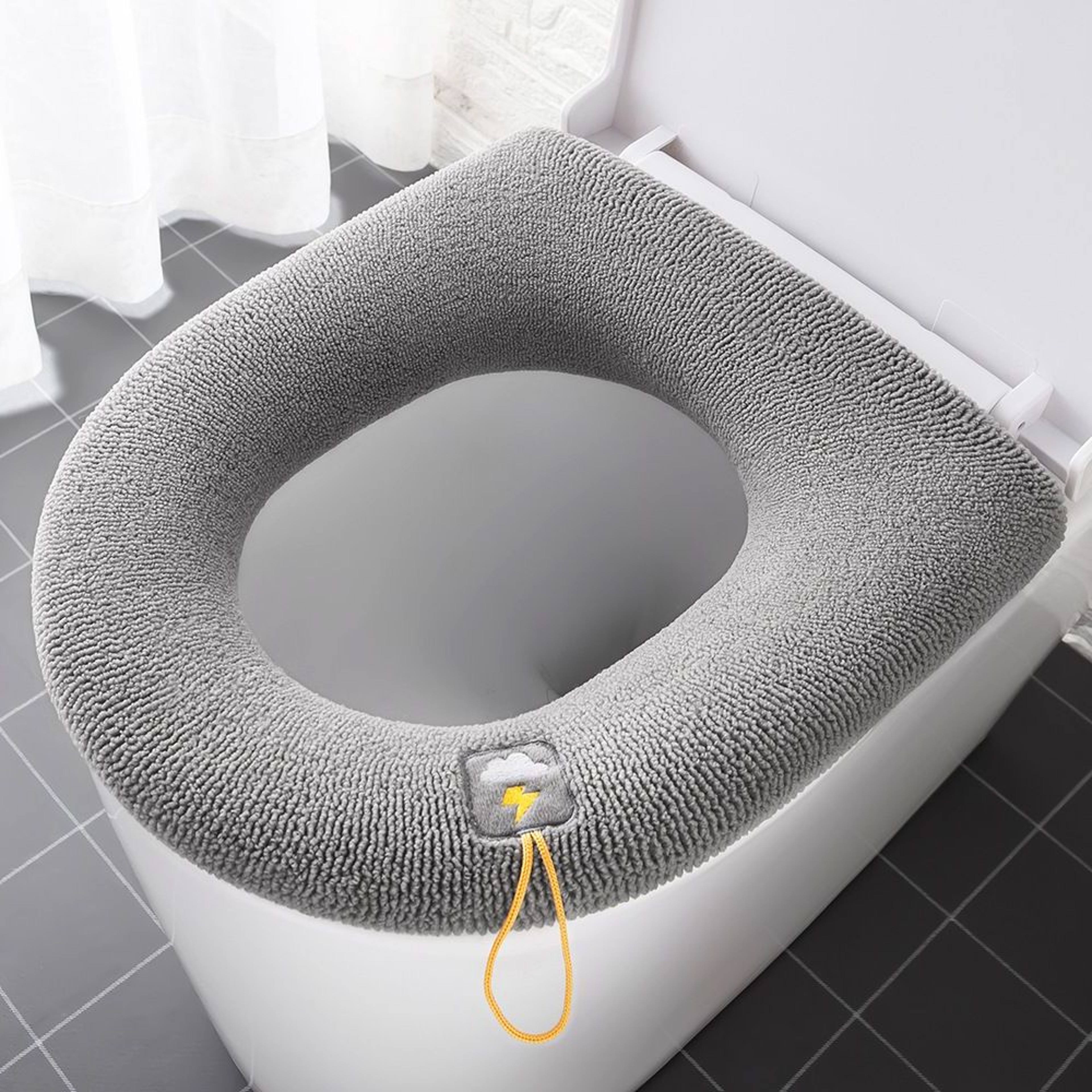 Universal Warm Toilet Seat Cover Soft Washable Pumpkin Pattern Cushion 0