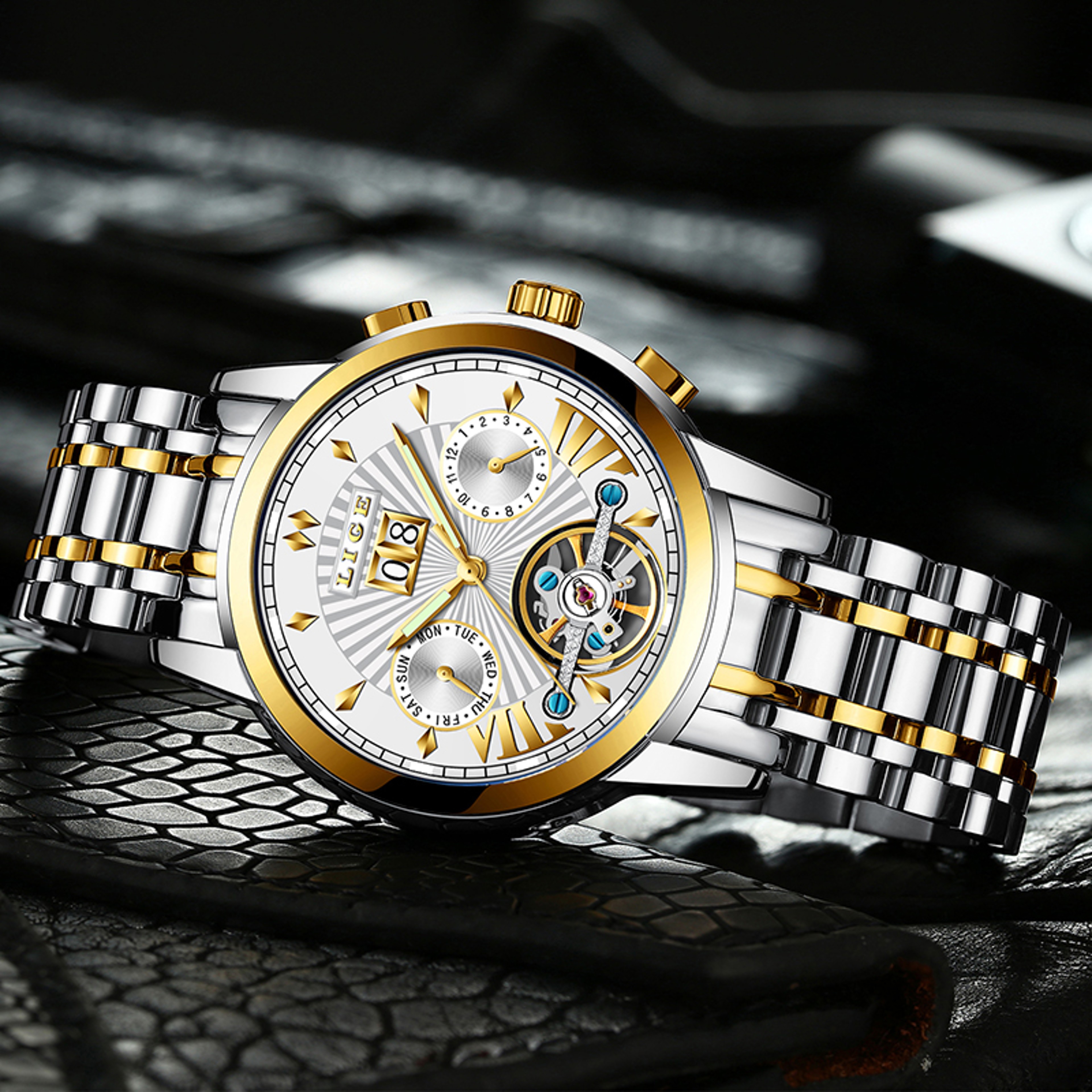 Luxury Automatic Mechanical Tourbillon Waterproof Watch For Men 1