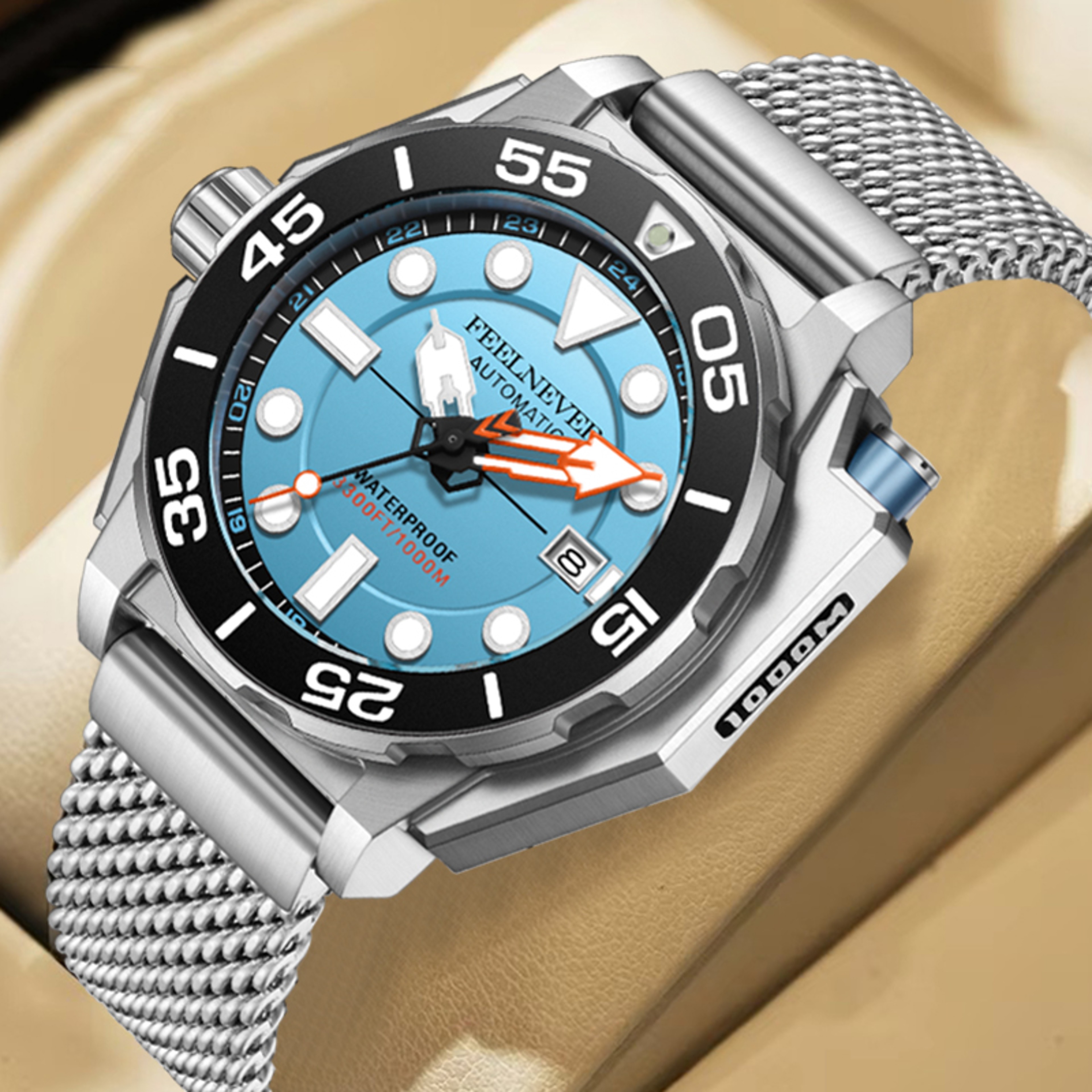 FeelNever Luxury Automatic Mechanical Watch for Men Waterproof Business Wristwatch – view 1