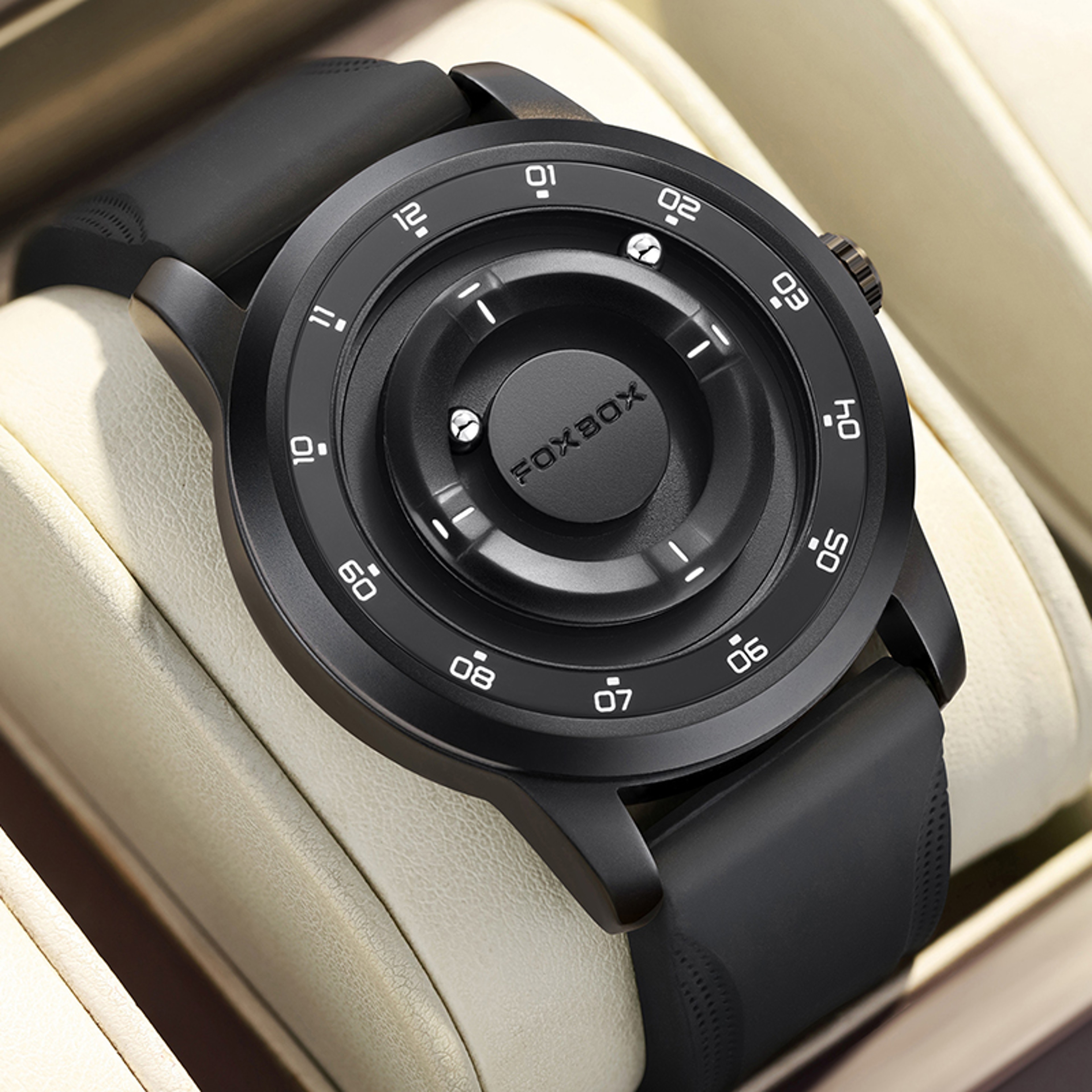 Magnetic Force Quartz Watch For Men Waterproof Scrolling Pointer Wristwatch 7
