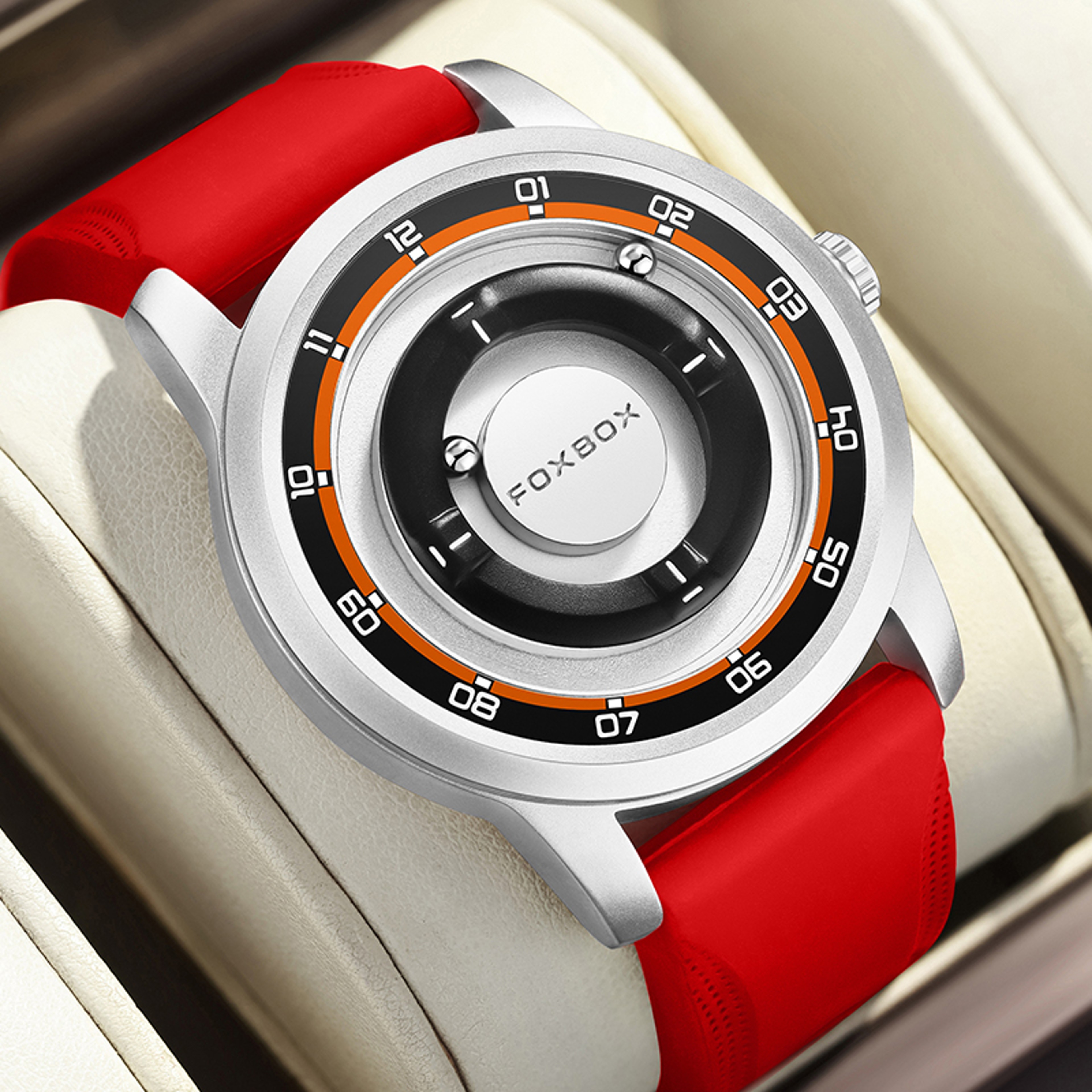 Magnetic Force Quartz Watch For Men Waterproof Scrolling Pointer Wristwatch 14