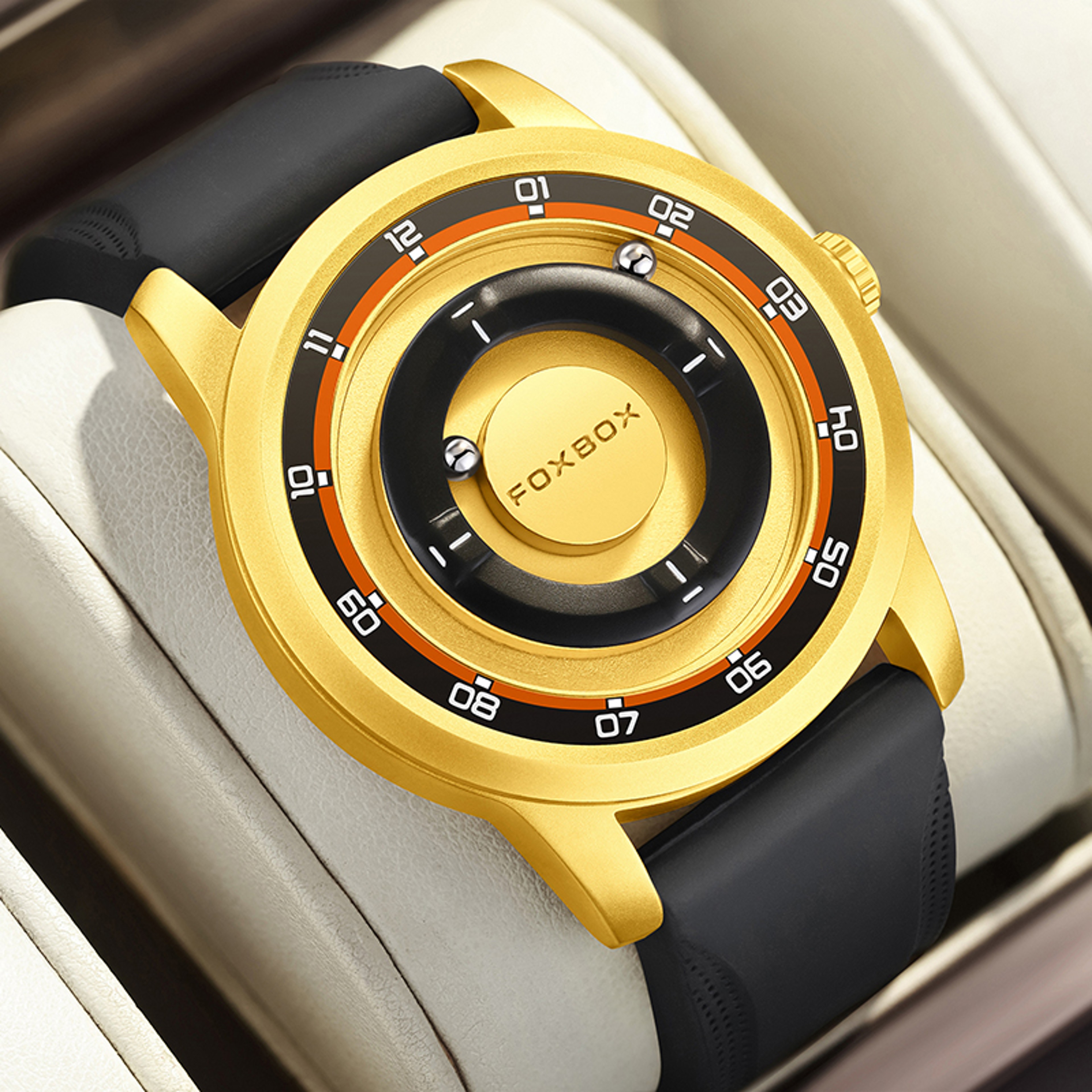 Magnetic Force Quartz Watch For Men Waterproof Scrolling Pointer Wristwatch 15