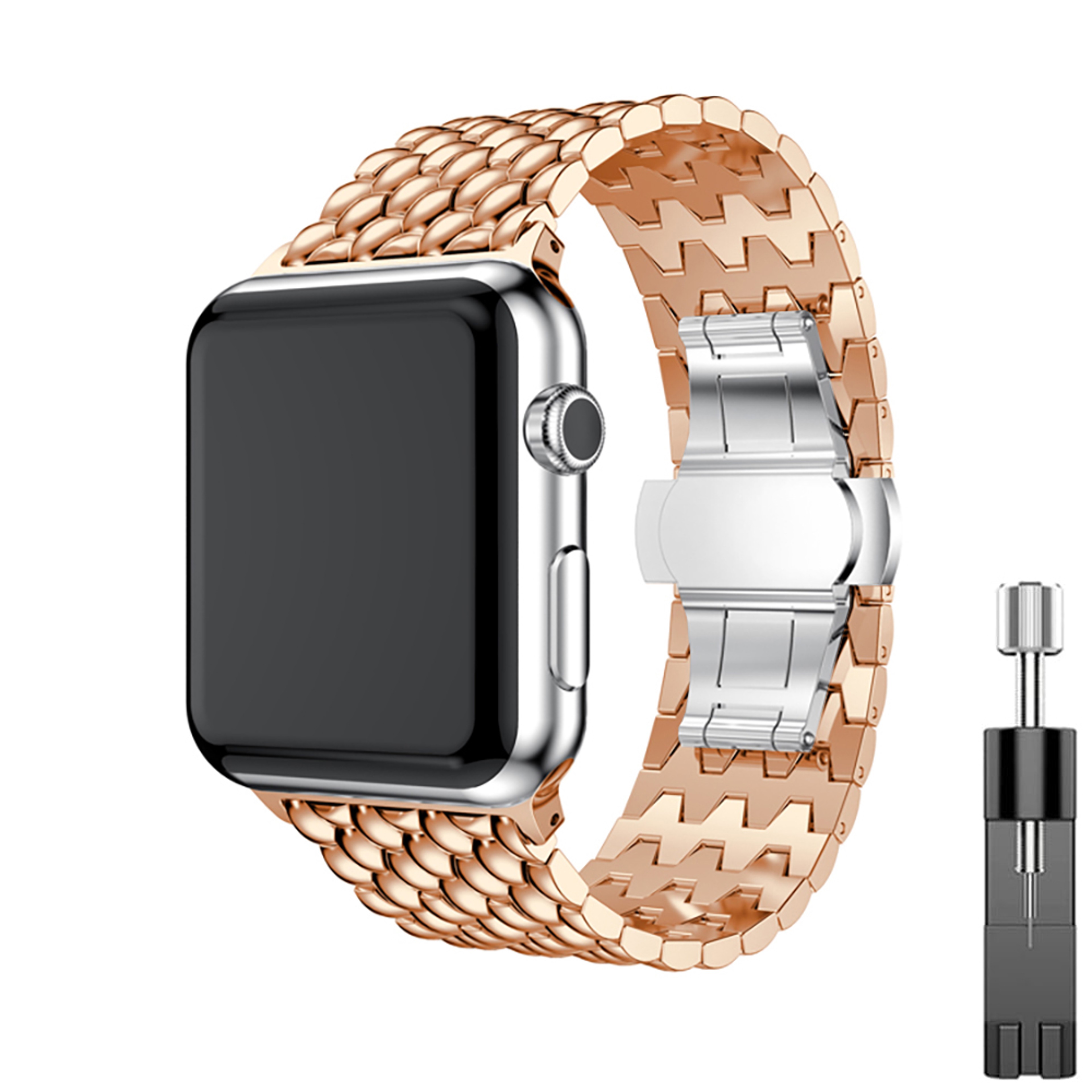 Premium Metal Apple Watch Band Textured Replacement Strap – view 8