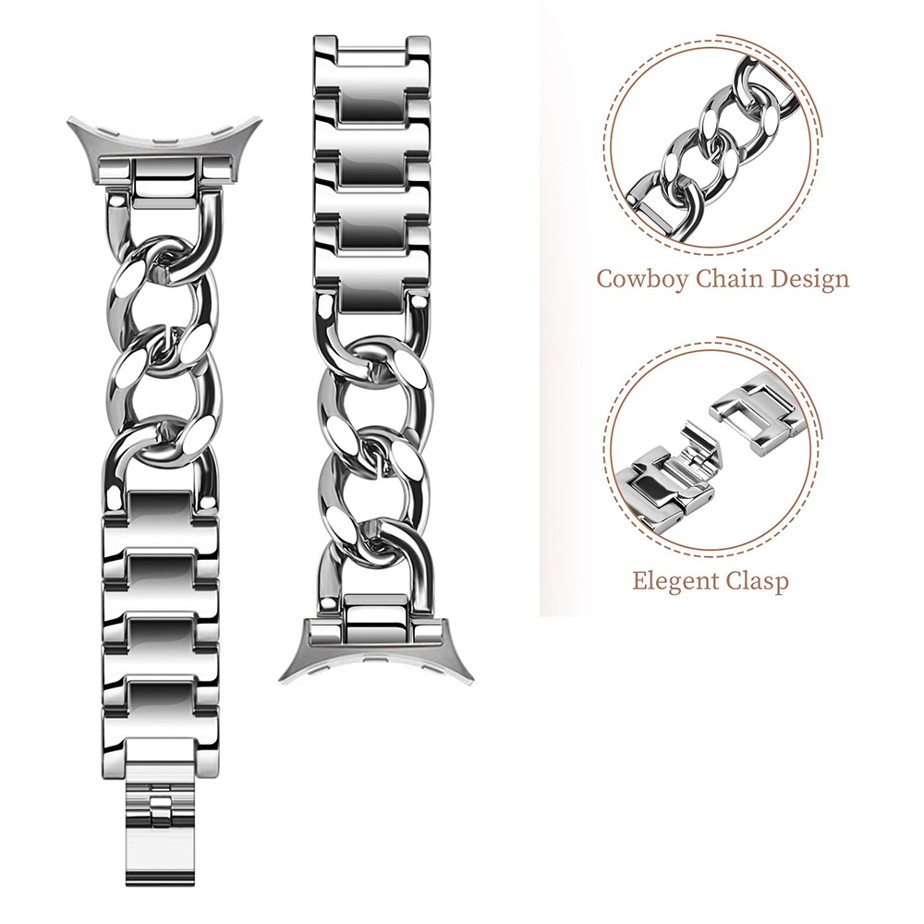 Google Pixel Watch Milanese Strap Stainless Steel Magnetic Replacement Band – view 4