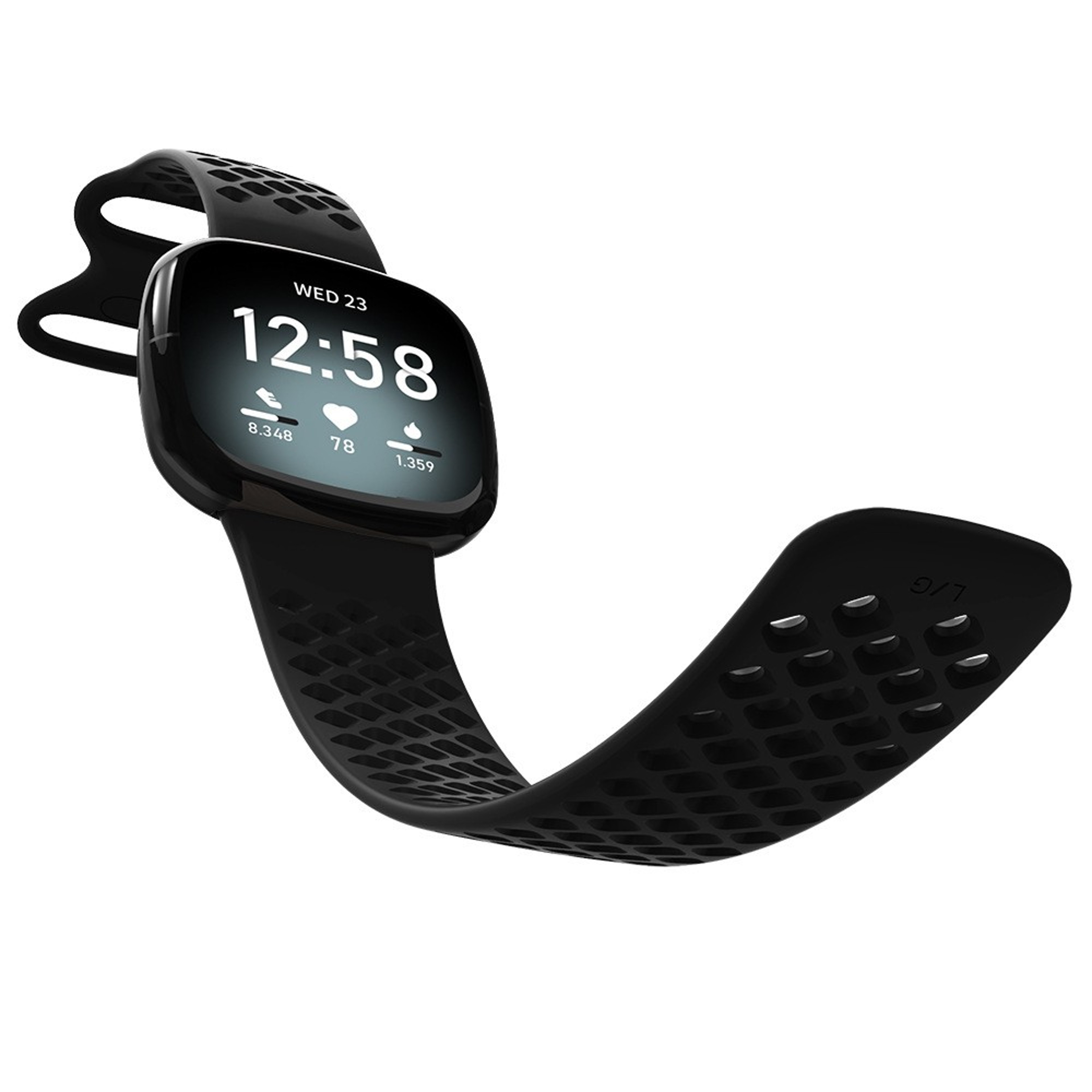 Breathable Silicone Sport Band For Fitbit Versa And Fitbit Sense 4